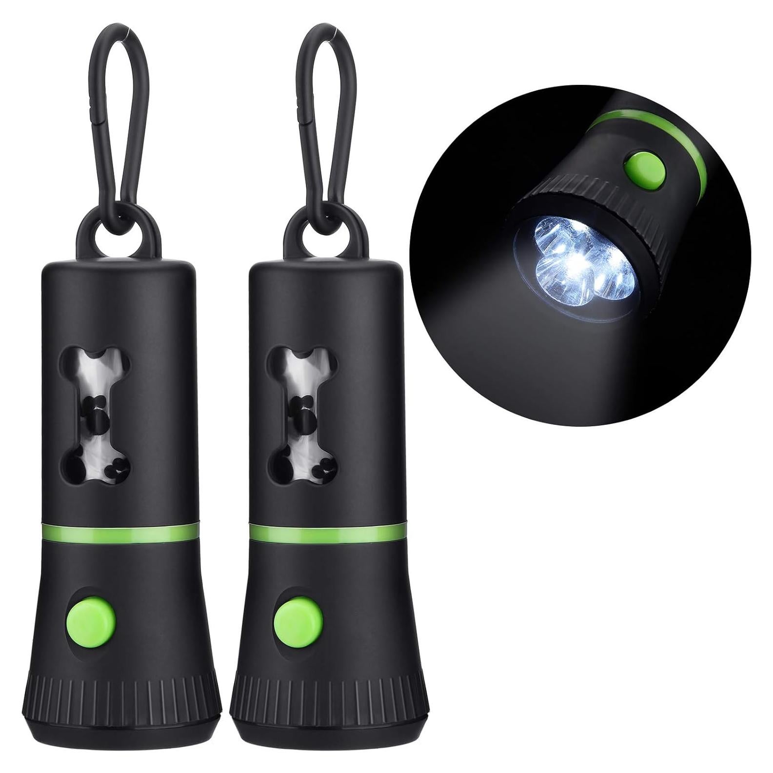 Dispensador de Bolsas de Excremento de Perro Mudder con Linterna LED - 2 Piezas