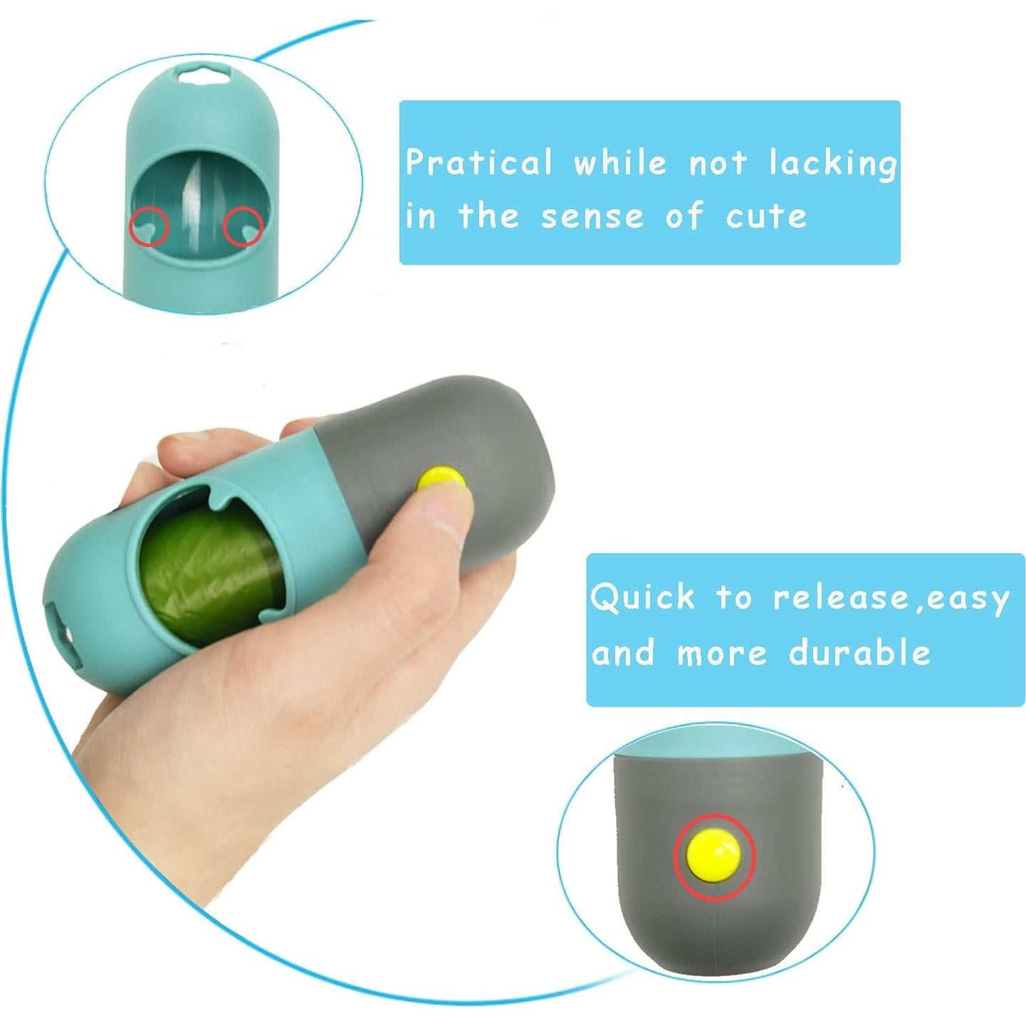 Paquete 2 Soportes para Bolsas de Excremento Morn Light Azul