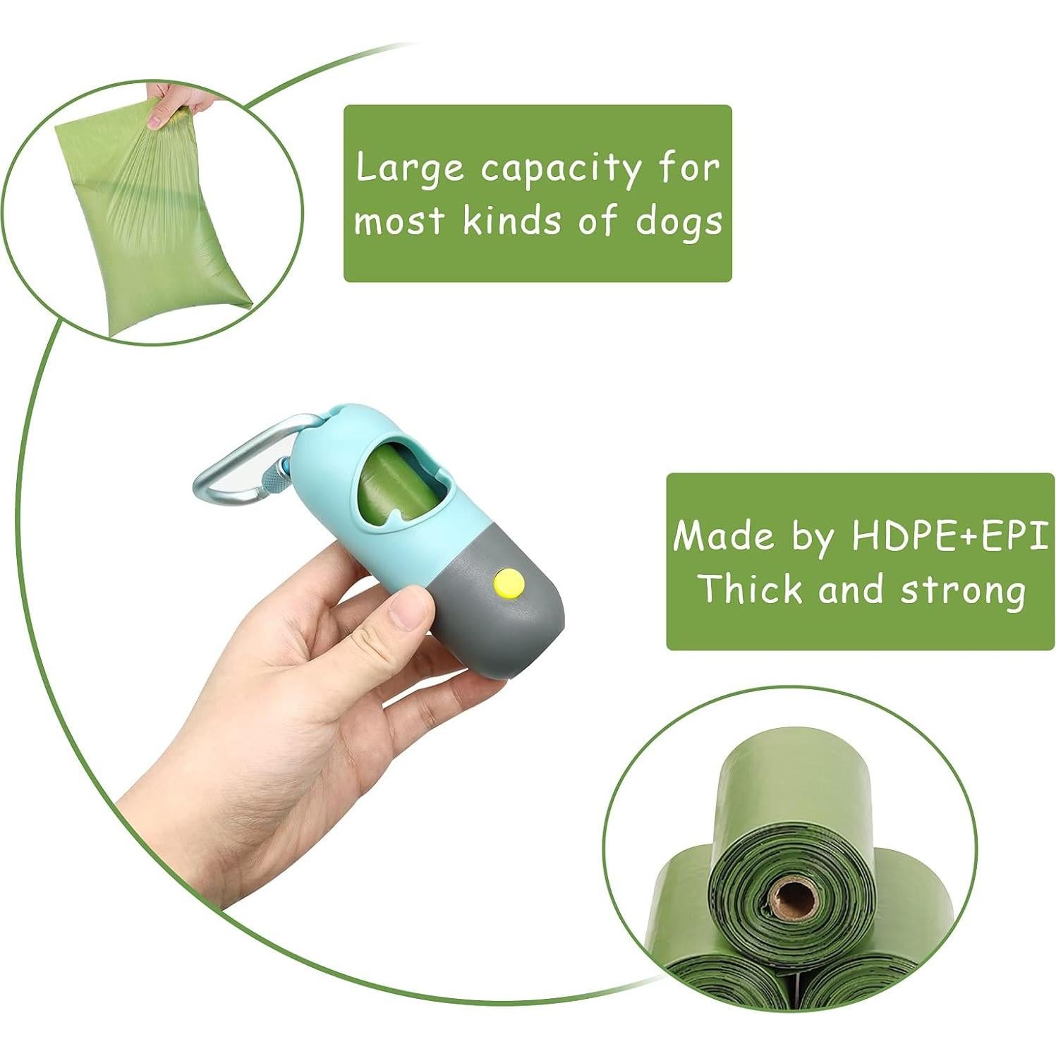 Paquete 2 Soportes para Bolsas de Excremento Morn Light Azul