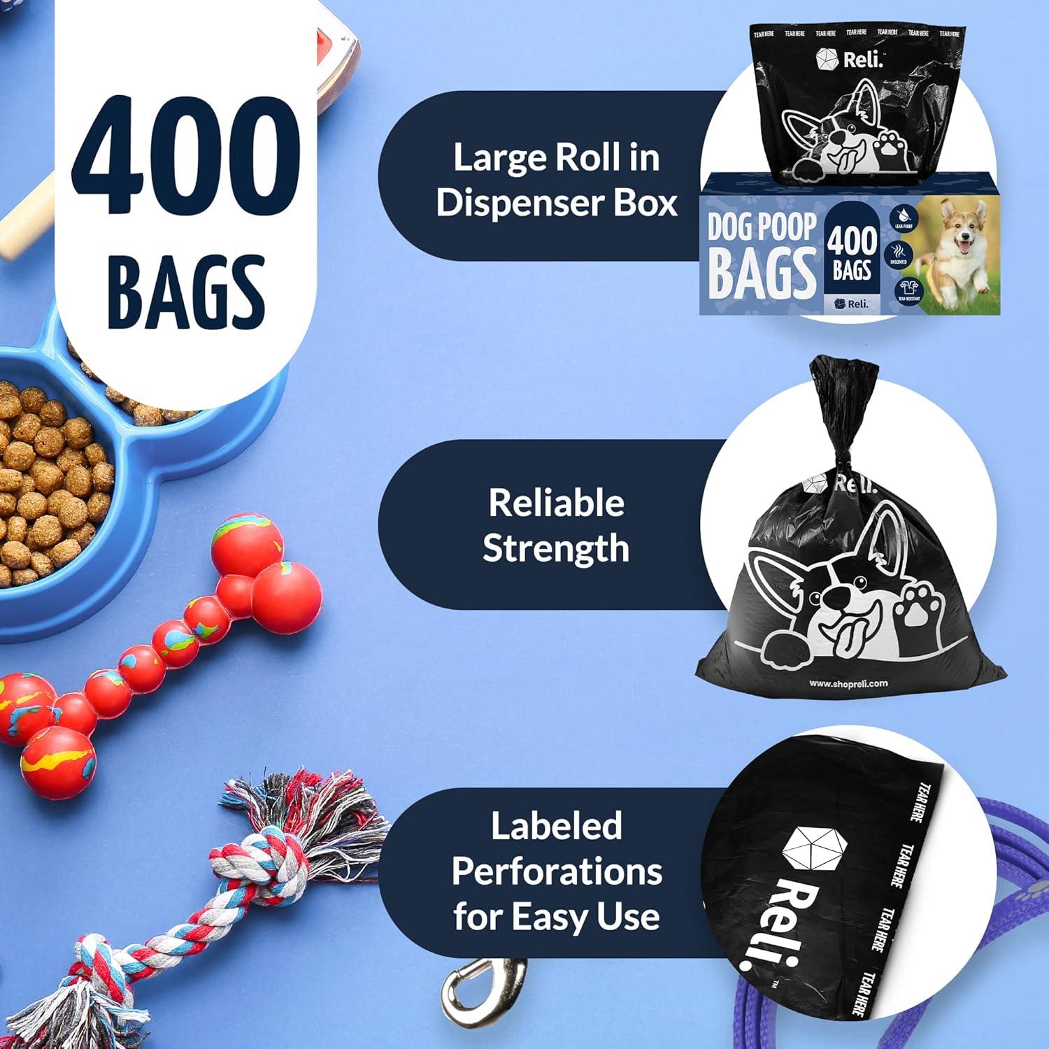 Bolsas de Excremento de Perro Reli - 400 Unidades a Prueba de Fugas