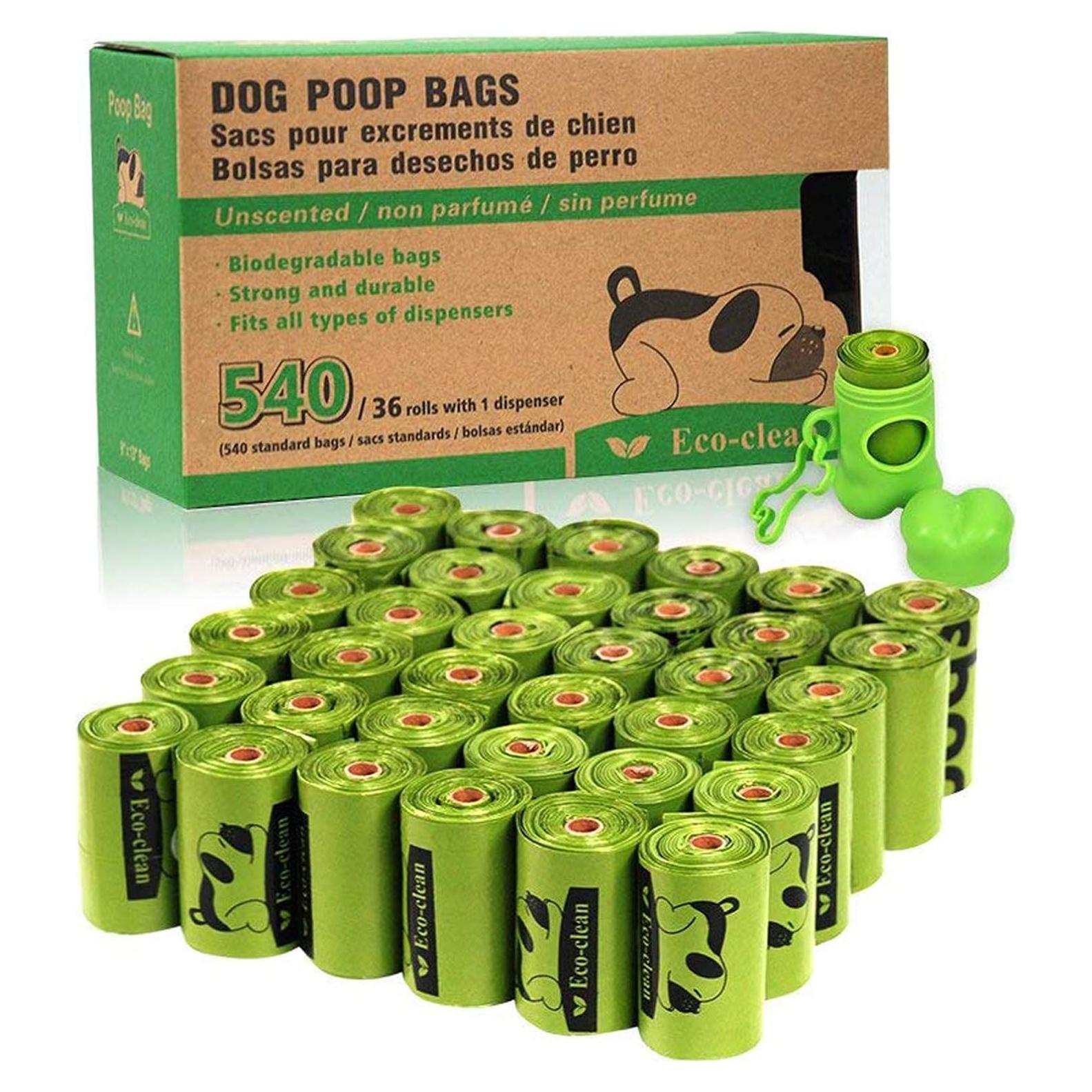 Bolsas de Poop ECO-CLEAN 540 Unidades con Dispensador