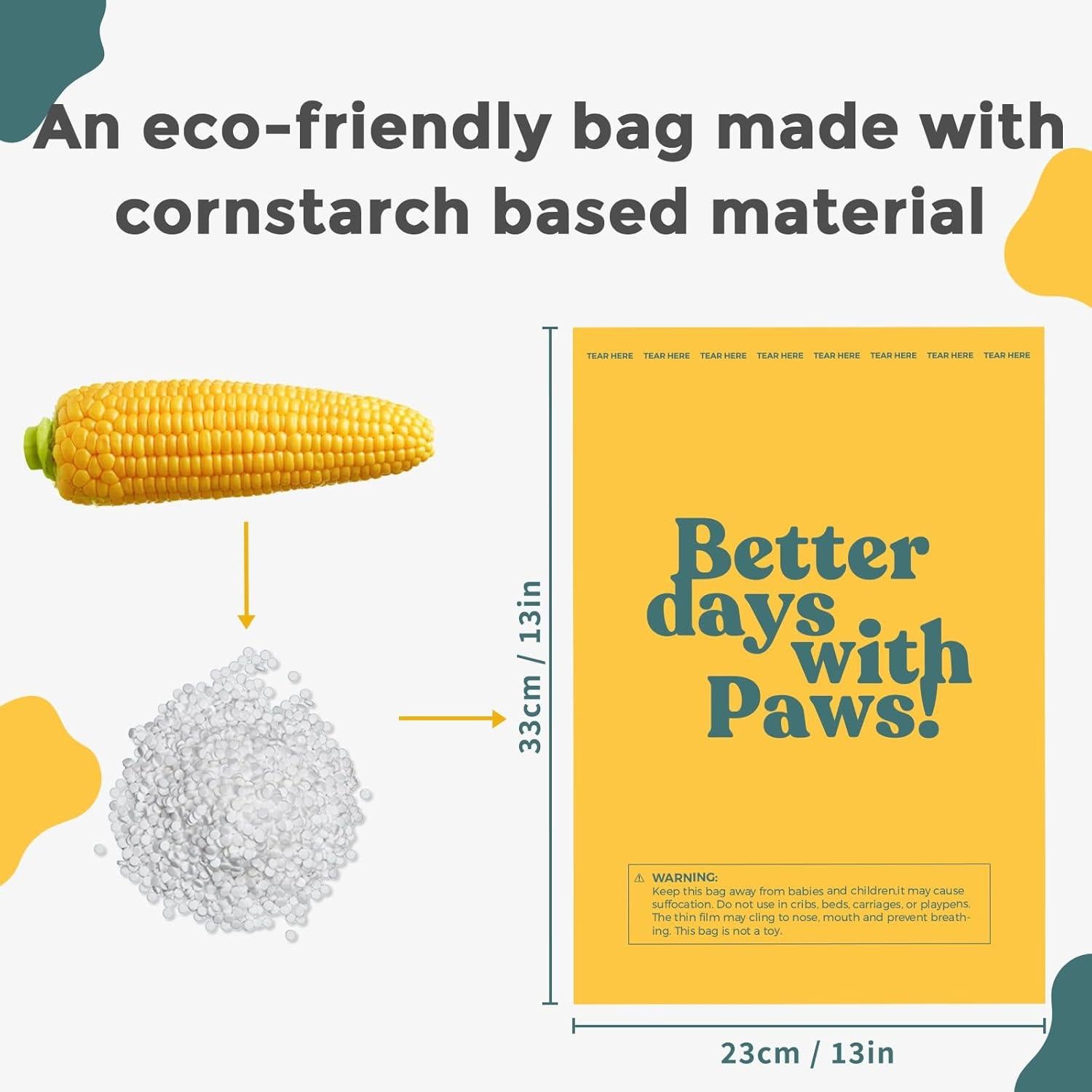 Bolsas de Excremento de Perro PAWSHOLIC Biodegradables 270 Unidades