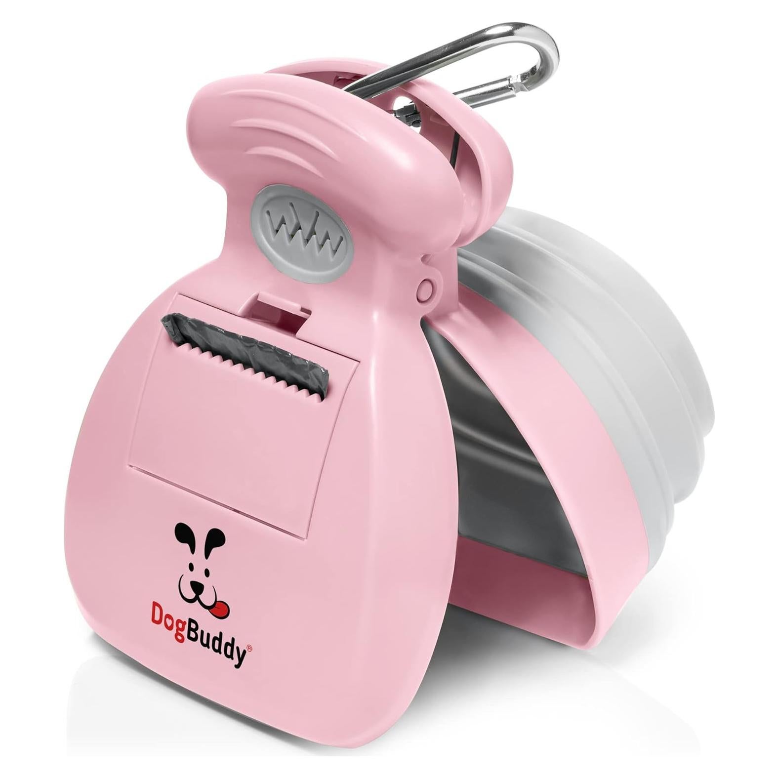 Recogedor de Excremento DogBuddy Mediano Rosa con Accesorios