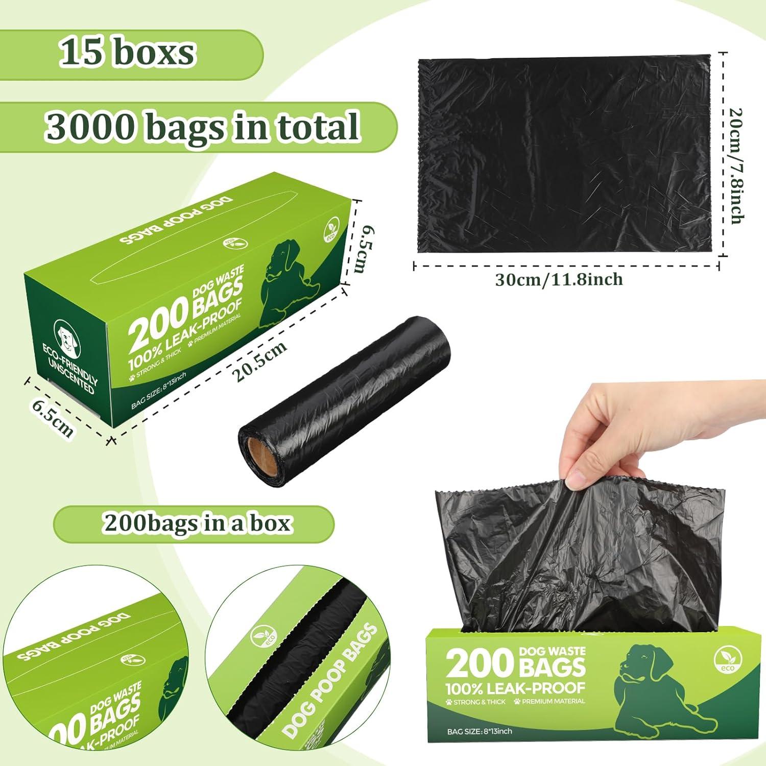 Bolsas de Desechos para Perros Sherr - 3000 Bolsas HDPE