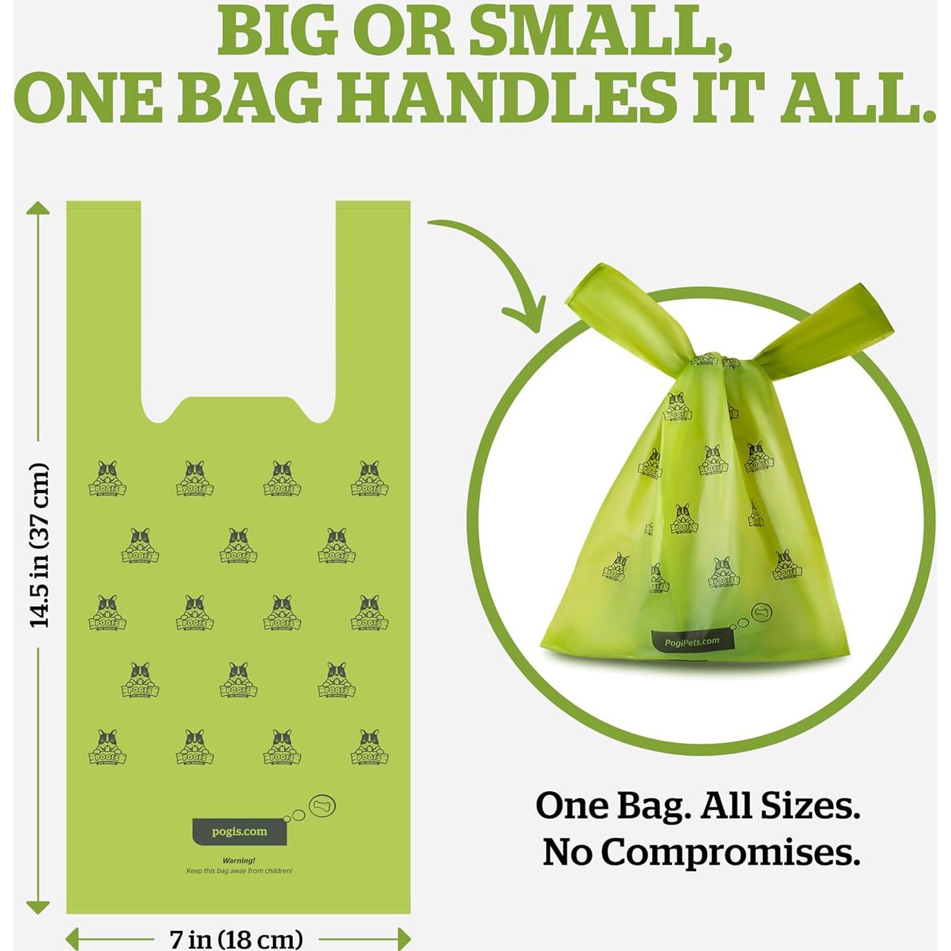 Bolsas de Poop para Perros Pogi - Extra Gruesas 300 Unidades