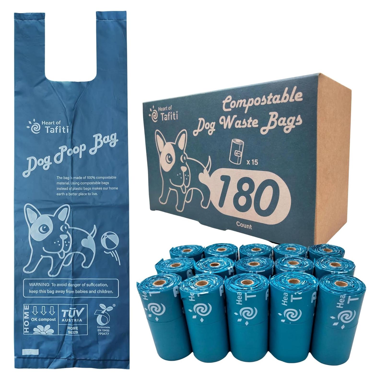 Bolsas de Excremento de Perro Corazón de Tafiti 180 Unidades Ecológicas