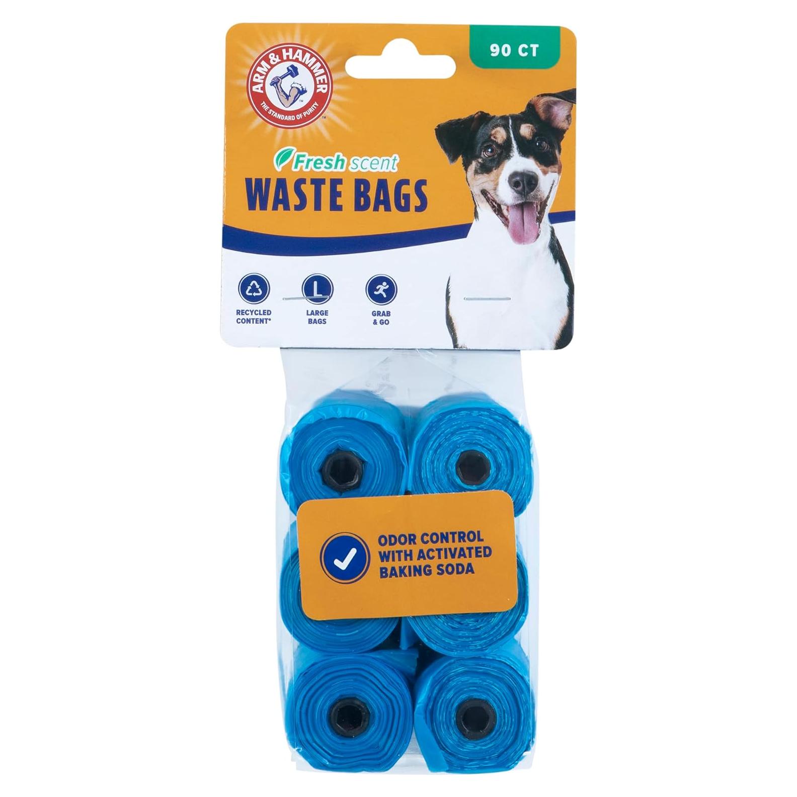 Bolsas Desechables para Excremento de Perro Arm & Hammer, 90 Unidades, Control de Olores