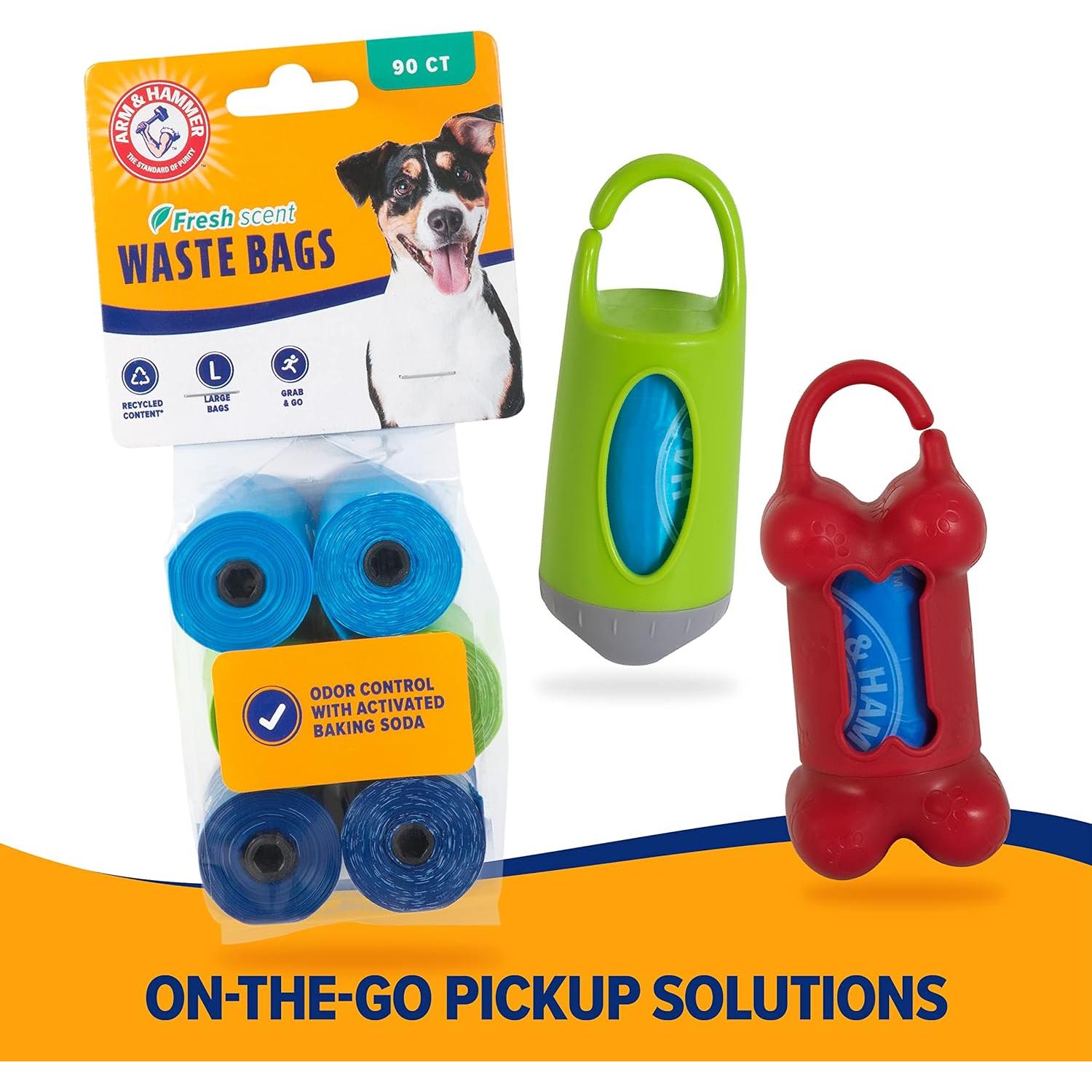 Bolsas Desechables para Excremento de Perro Arm & Hammer, 90 Unidades, Control de Olores