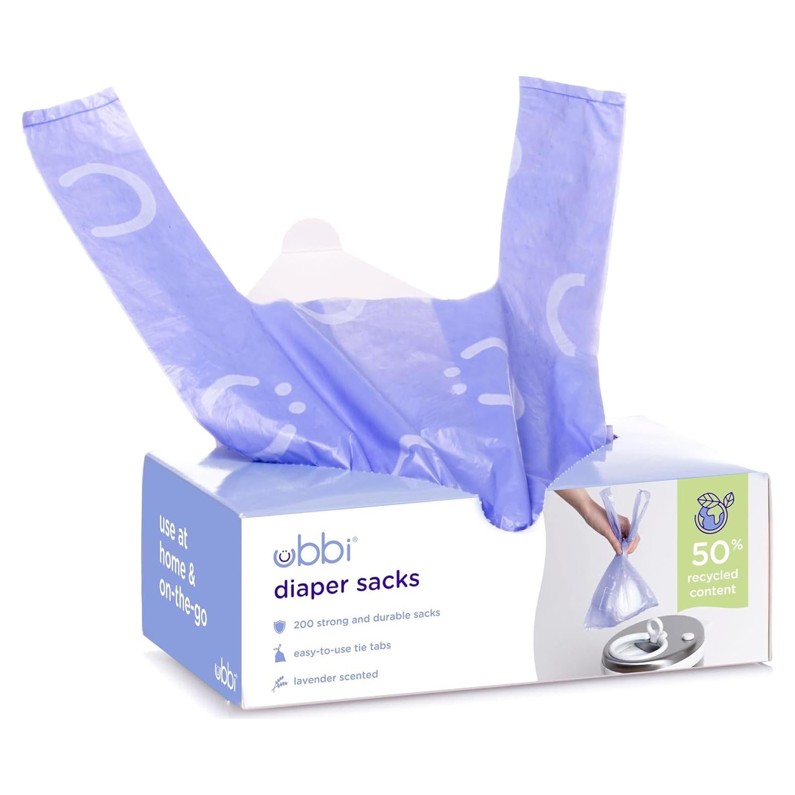 Bolsas Desechables Ubbi para Pañales 200 Unidades Lavanda