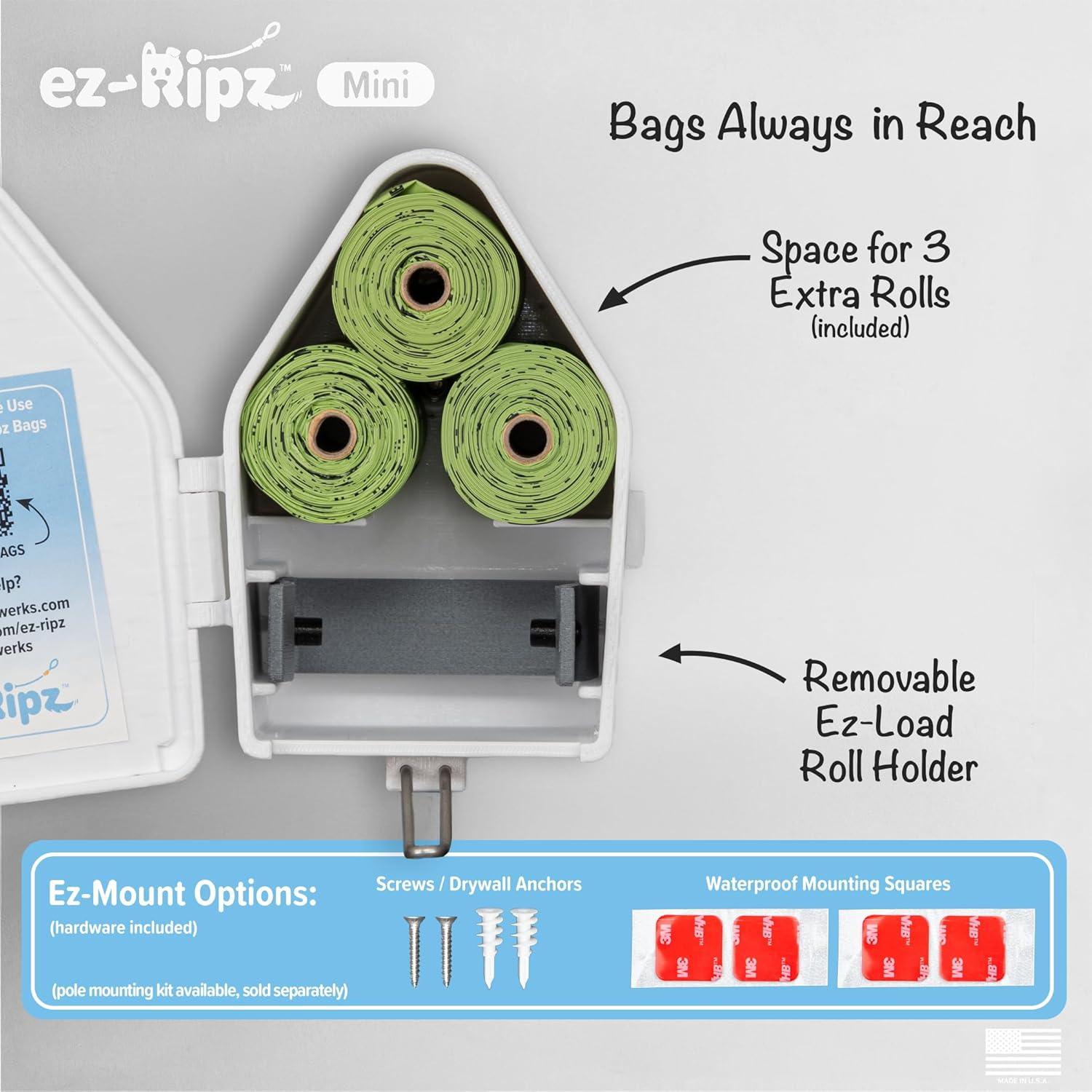 Dispensador de bolsas para excremento de perro ez-Ripz Blanco