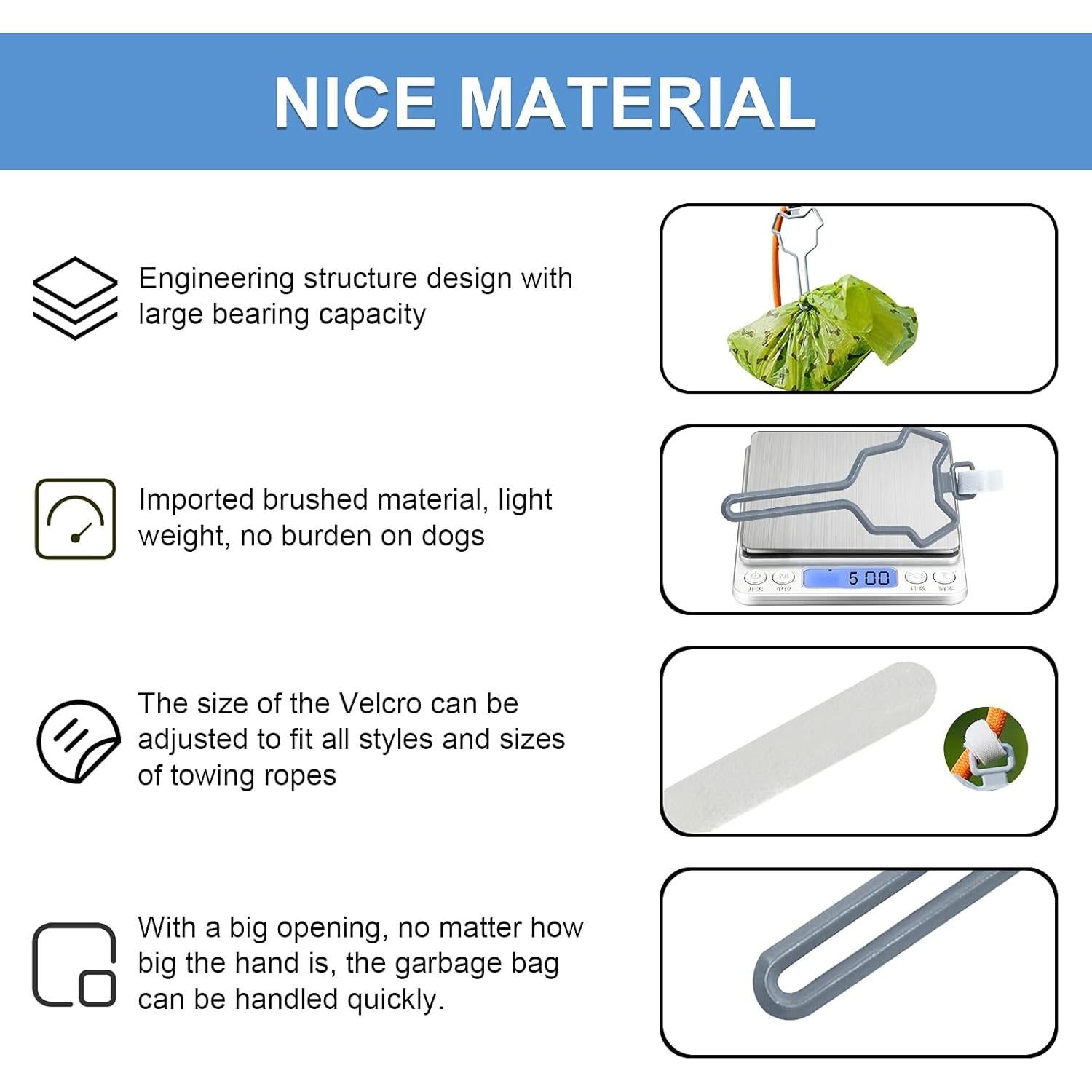 Soporte de Bolsa de Excremento para Perro HSP-HSWITI - Manos Libres, Ajustable