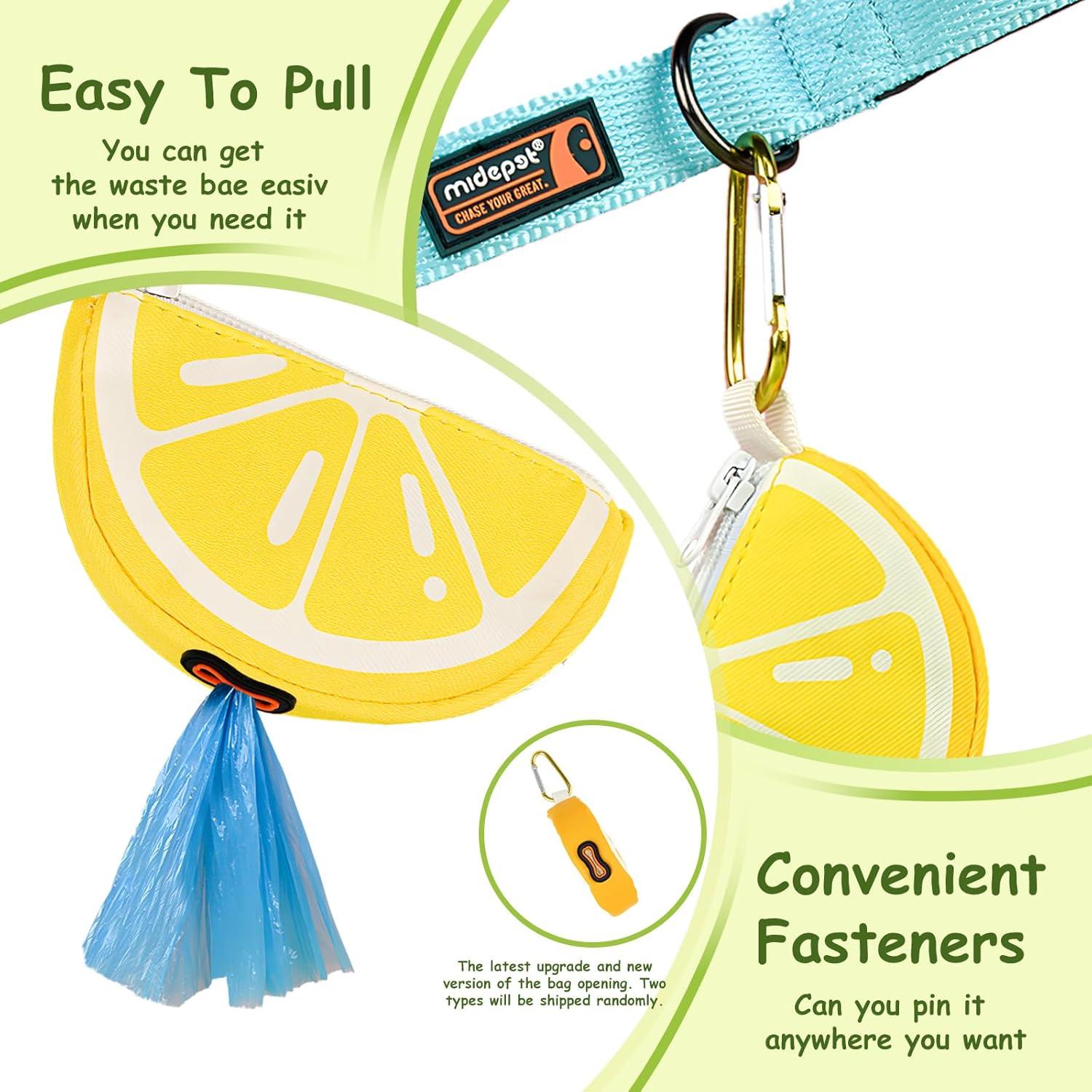 Soporte para bolsas de caca de perro BlissBud Limón