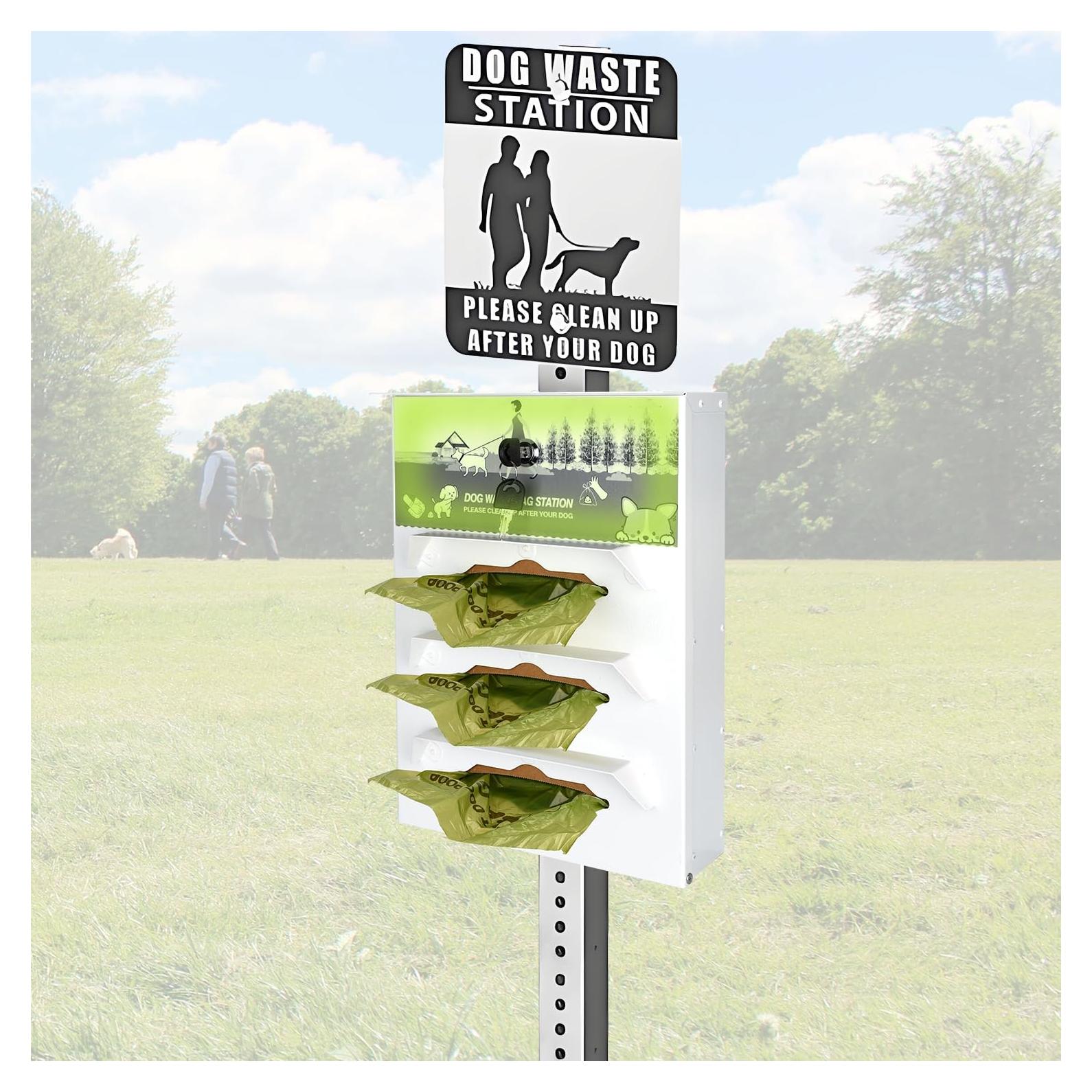 Dispensador de bolsas para excrementos DITKOK de metal 600 bolsas