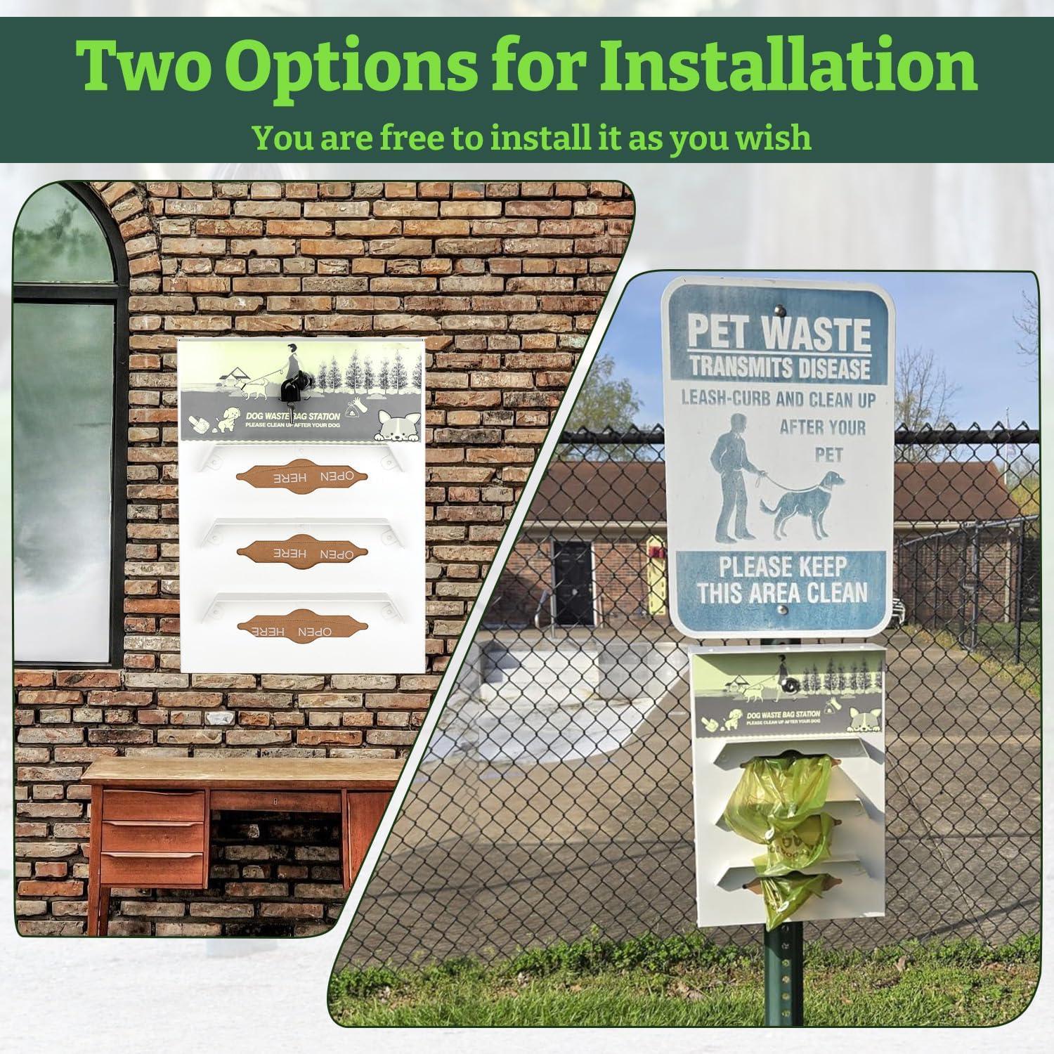 Dispensador de bolsas para excrementos DITKOK de metal 600 bolsas