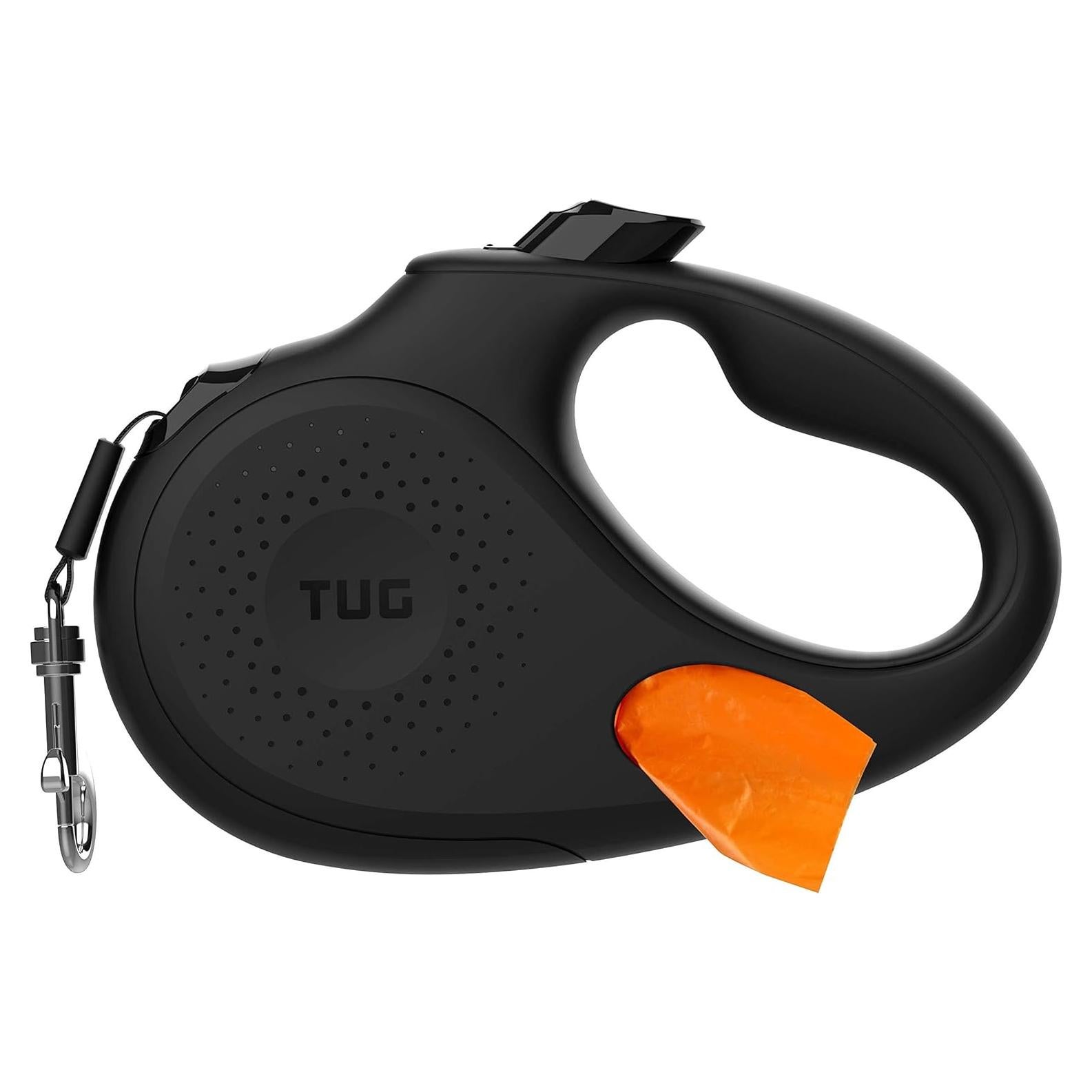 Correa Retráctil TUG Grande 4.88m Negro con Dispensador