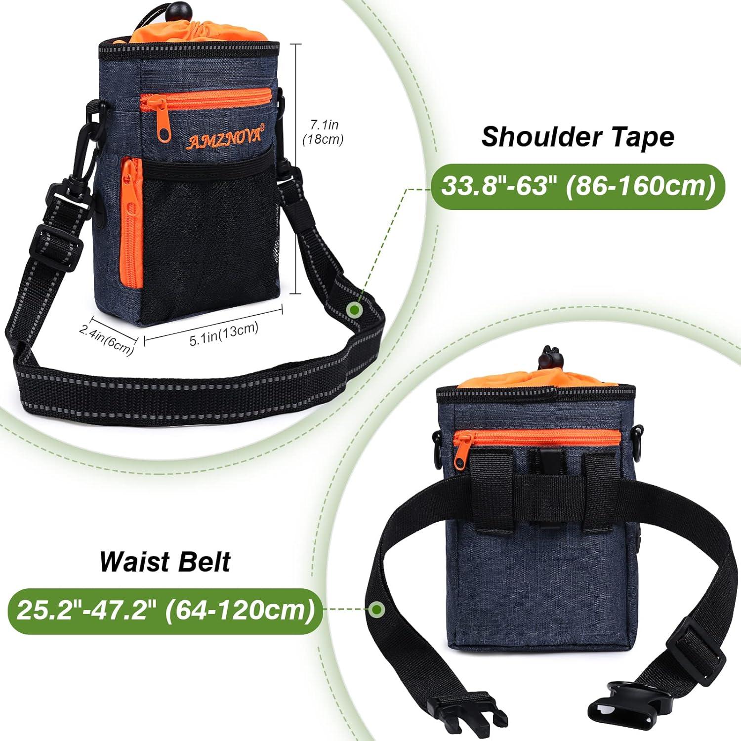 Bolsa de golosinas para perros AMZNOVA, gran capacidad, azul