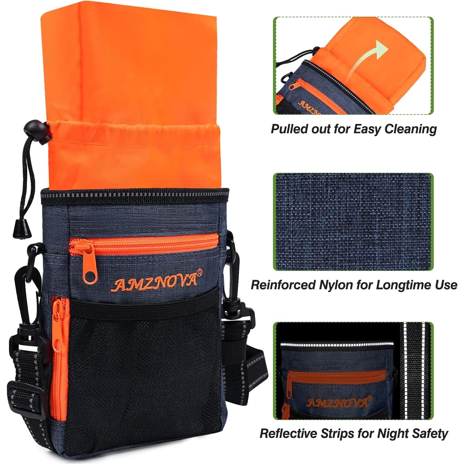 Bolsa de golosinas para perros AMZNOVA, gran capacidad, azul