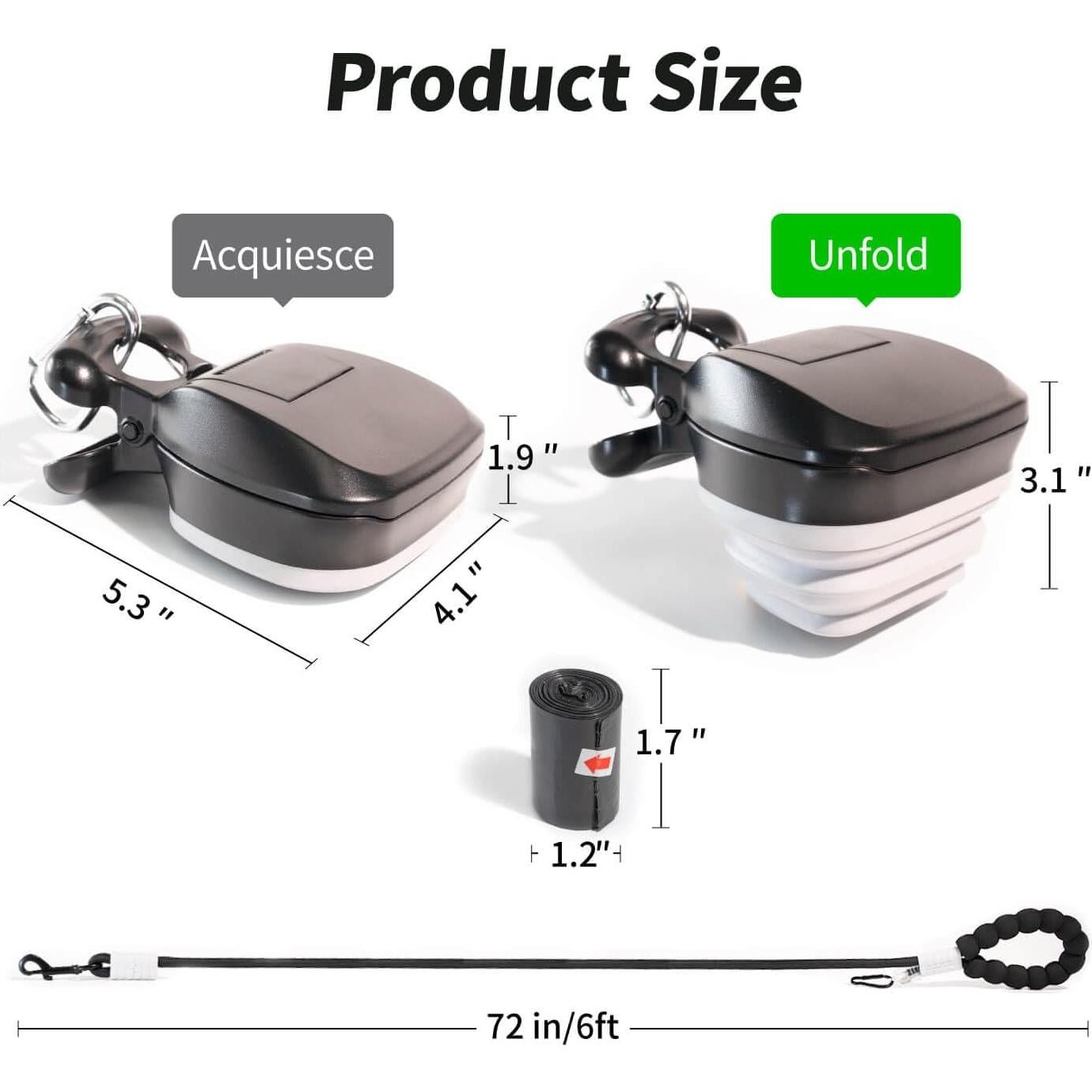 Correa para Perro 2-en-1 POTING Ajustable y Recogedor de Desechos