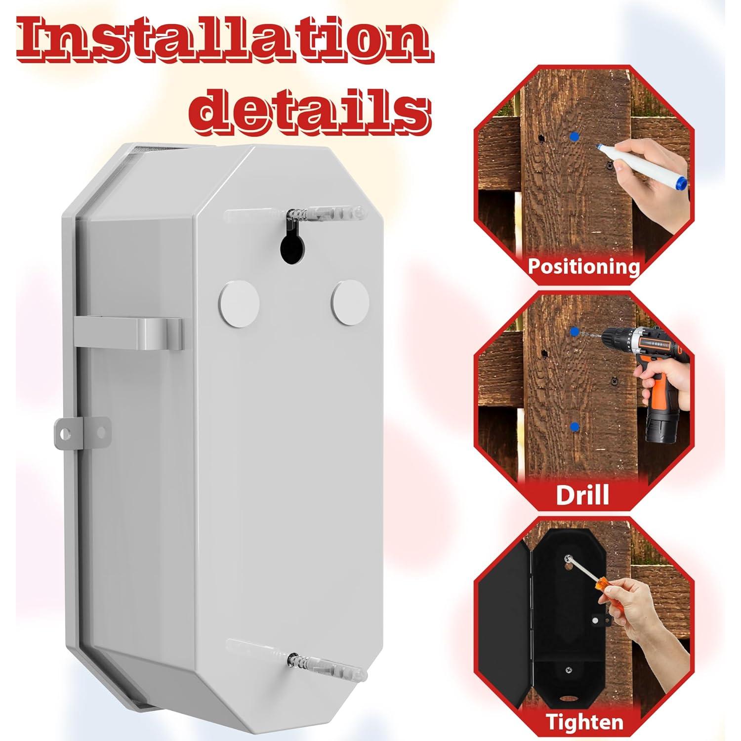 Dispensador de bolsas para excremento de perro Numeroustar, metal, 8 rollos