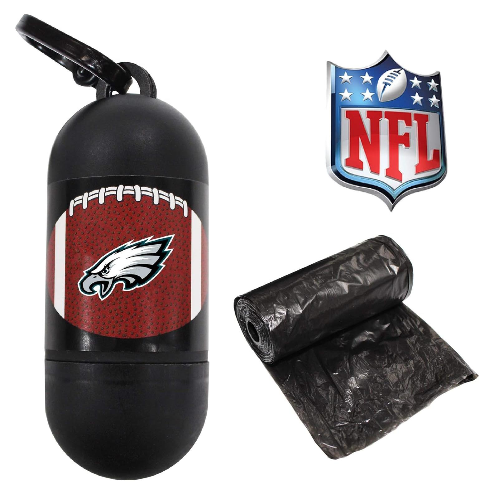 Dispensador de bolsas de desechos para perros Pets First NFL Filadelfia Eagles con 15 bolsas