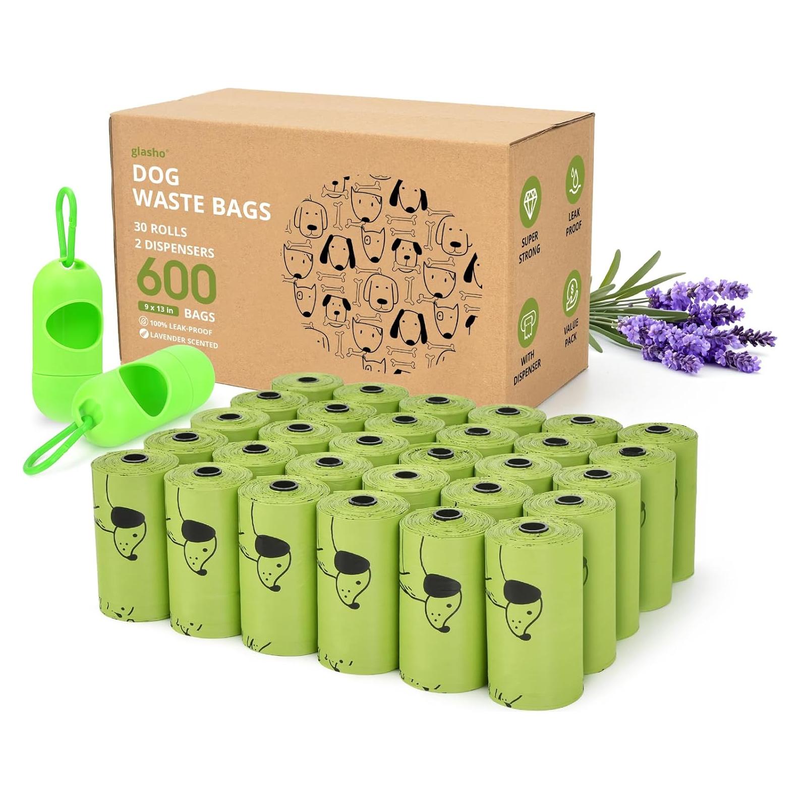 Bolsas de Excremento para Perros Glasho 600 Unidades Lavanda