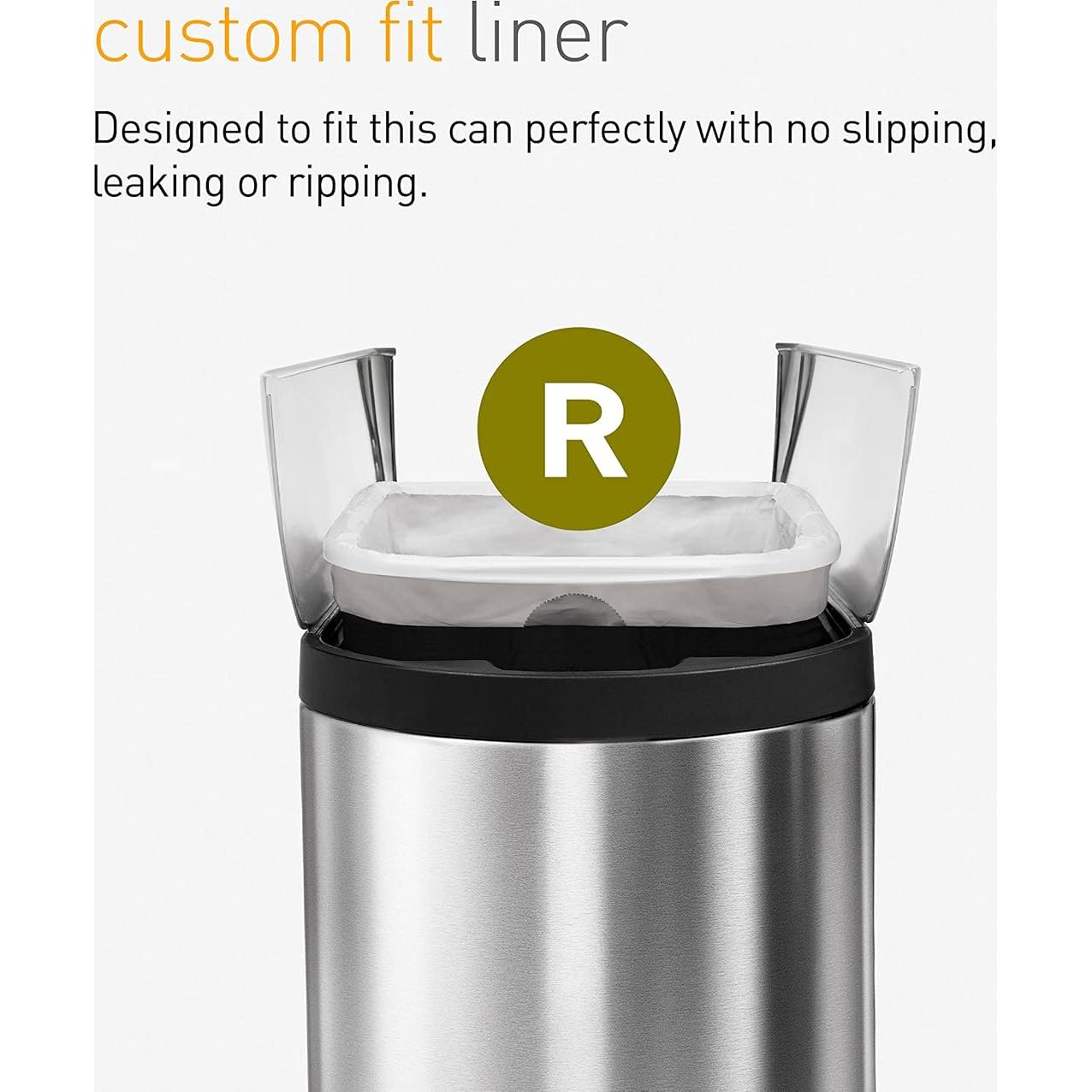 Bolsas de Basura simplehuman Cód. R 10L 60 Contador Blancas