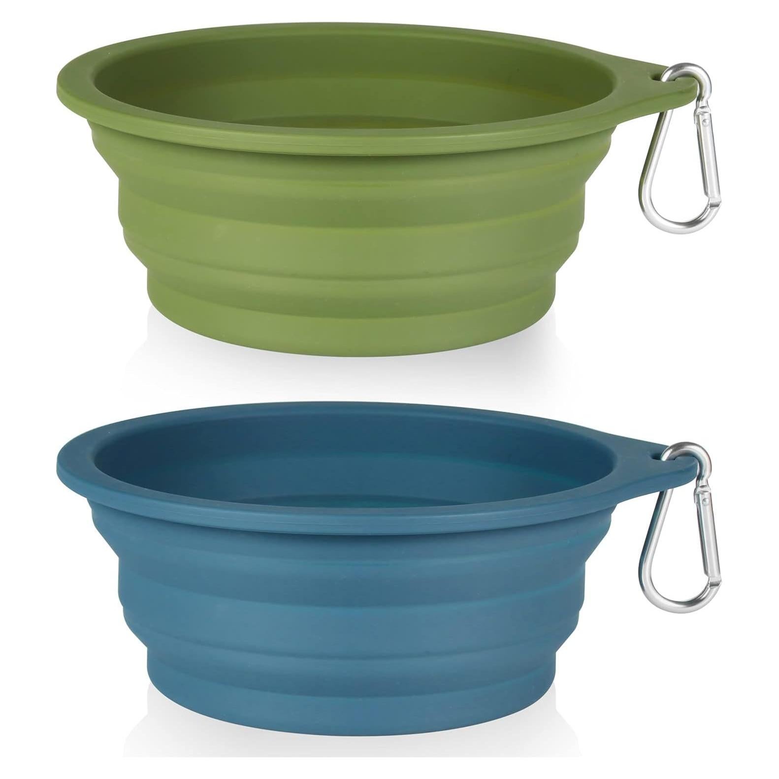 Cuencos Plegables para Perros SLSON 600ml Azul y Verde