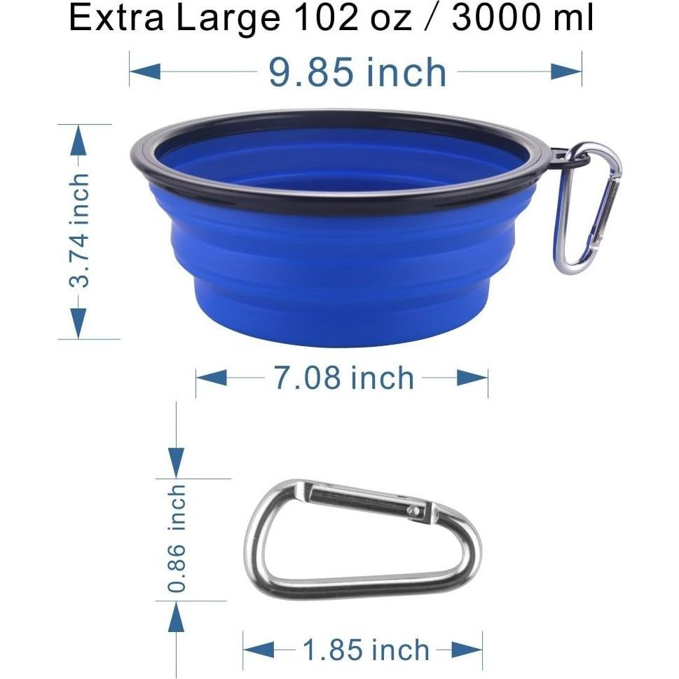 Tazón Colapsable Extra Grande para Perros Guardians 3L Azul