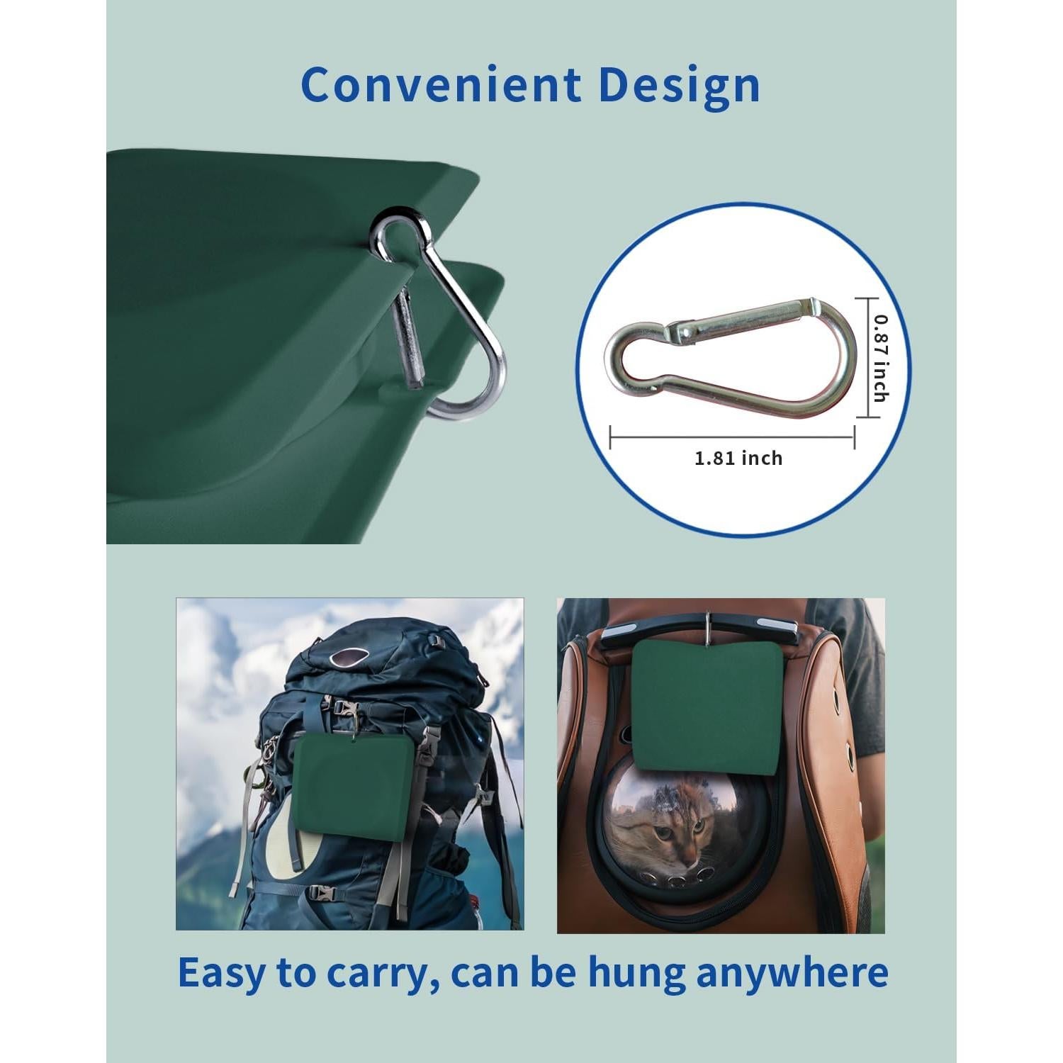 Cuenco Plegable 2-en-1 para Perros LPFLASAT - Silicona Antideslizante