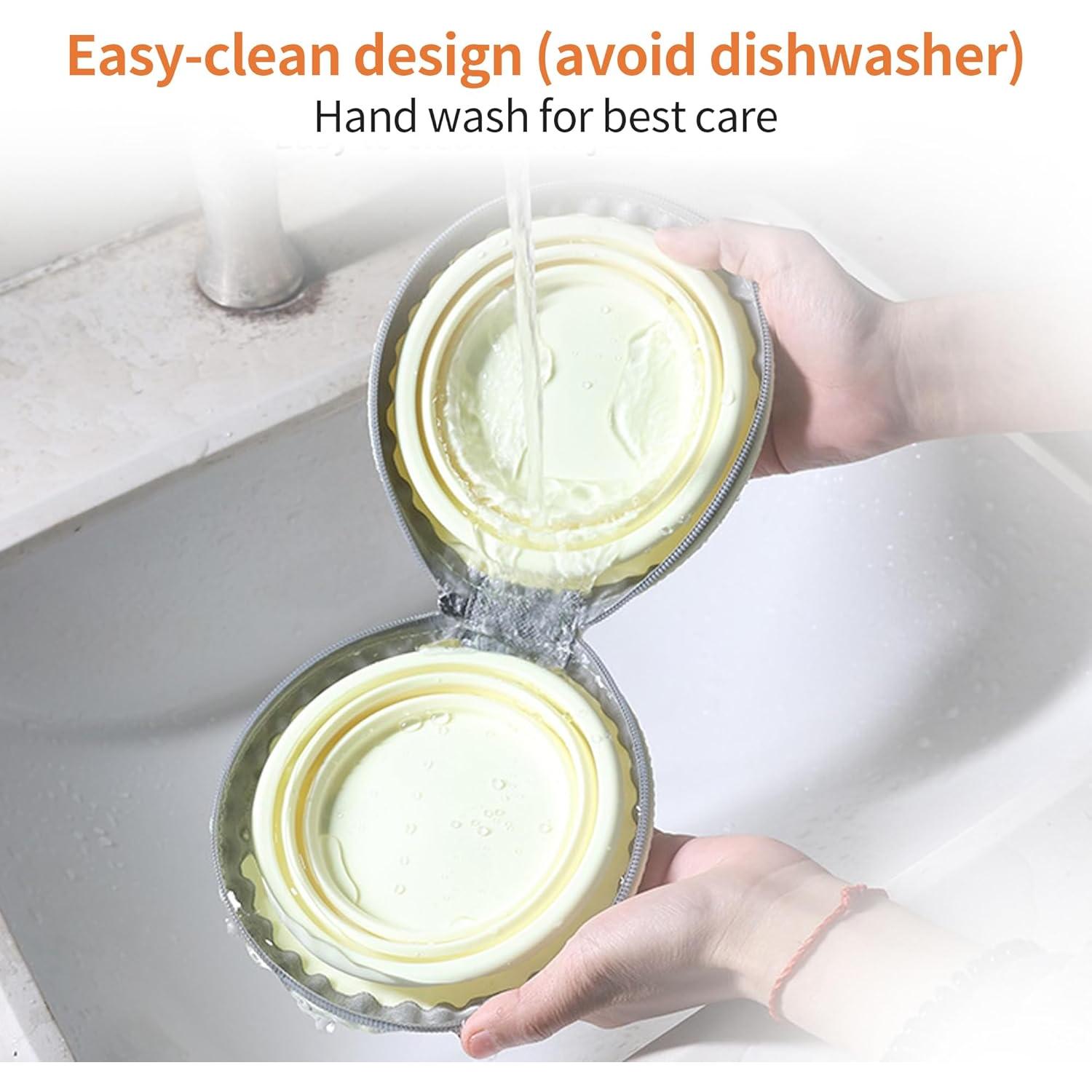 Cuenco Doble Plegable PawSailor 25oz para Mascotas Marrón