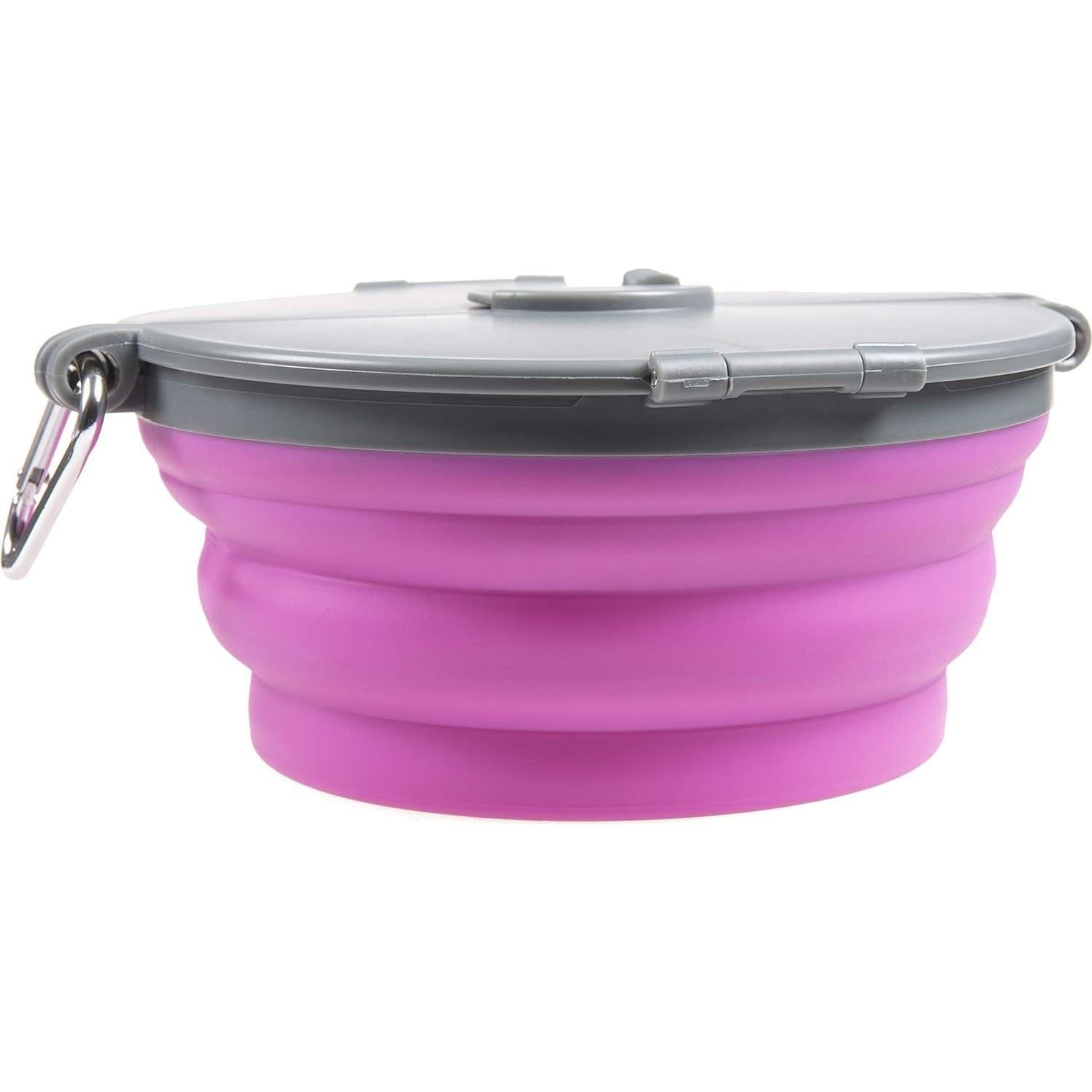 Tazón de Viaje Plegable Loving Pets Bella Roma Rosa Grande