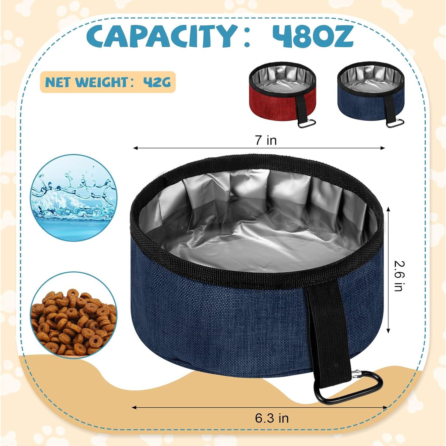 Juego de 2 Cuencos Plegables para Perros Meanplan 1.18L