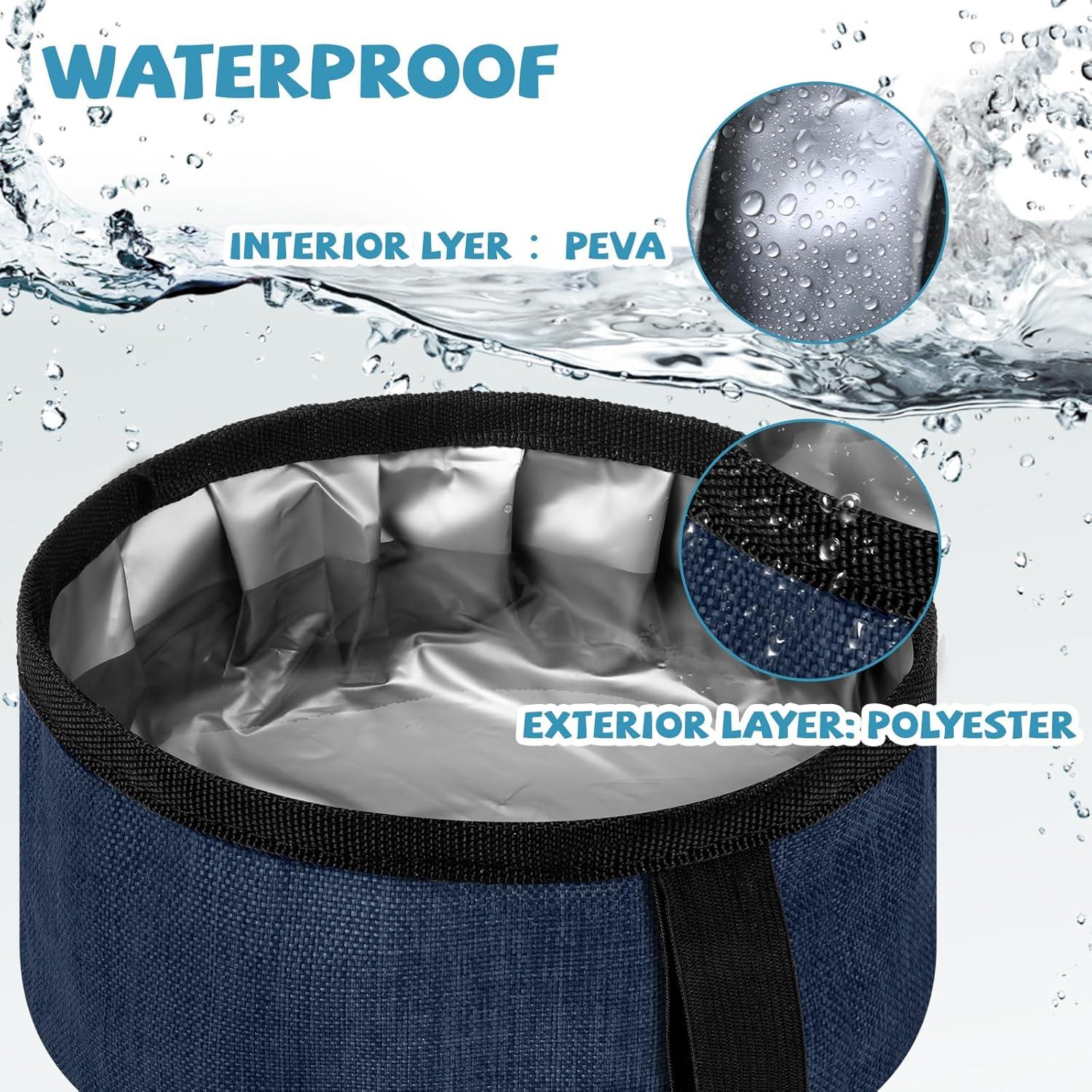 Juego de 2 Cuencos Plegables para Perros Meanplan 1.18L