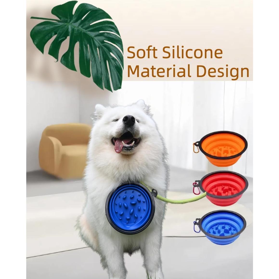 Tazón Plegable para Perro Easoneo 1008ml y 355ml Silicona