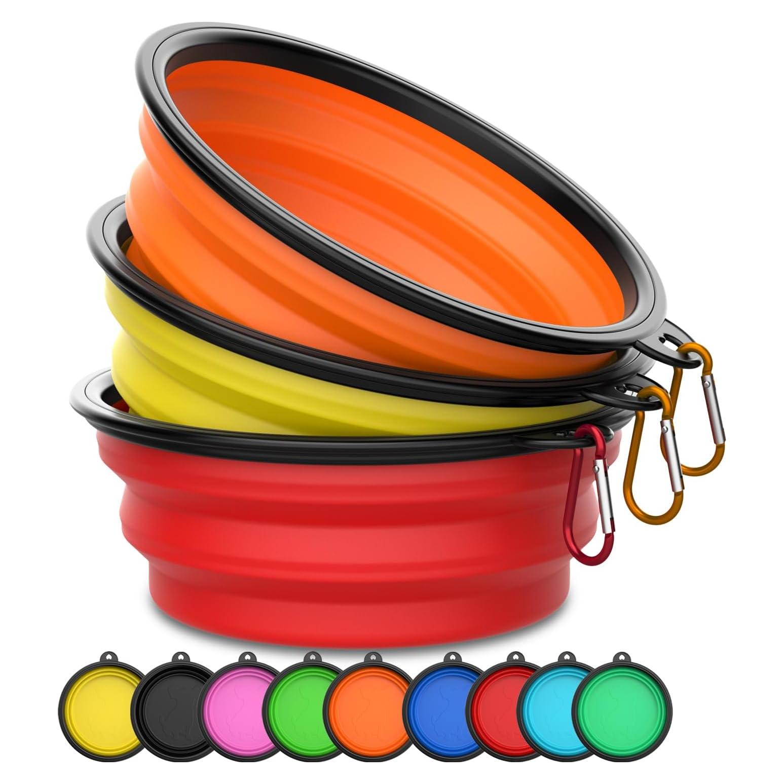 Tazones Plegables para Perros Takfox 3 Piezas 590 ml Viaje