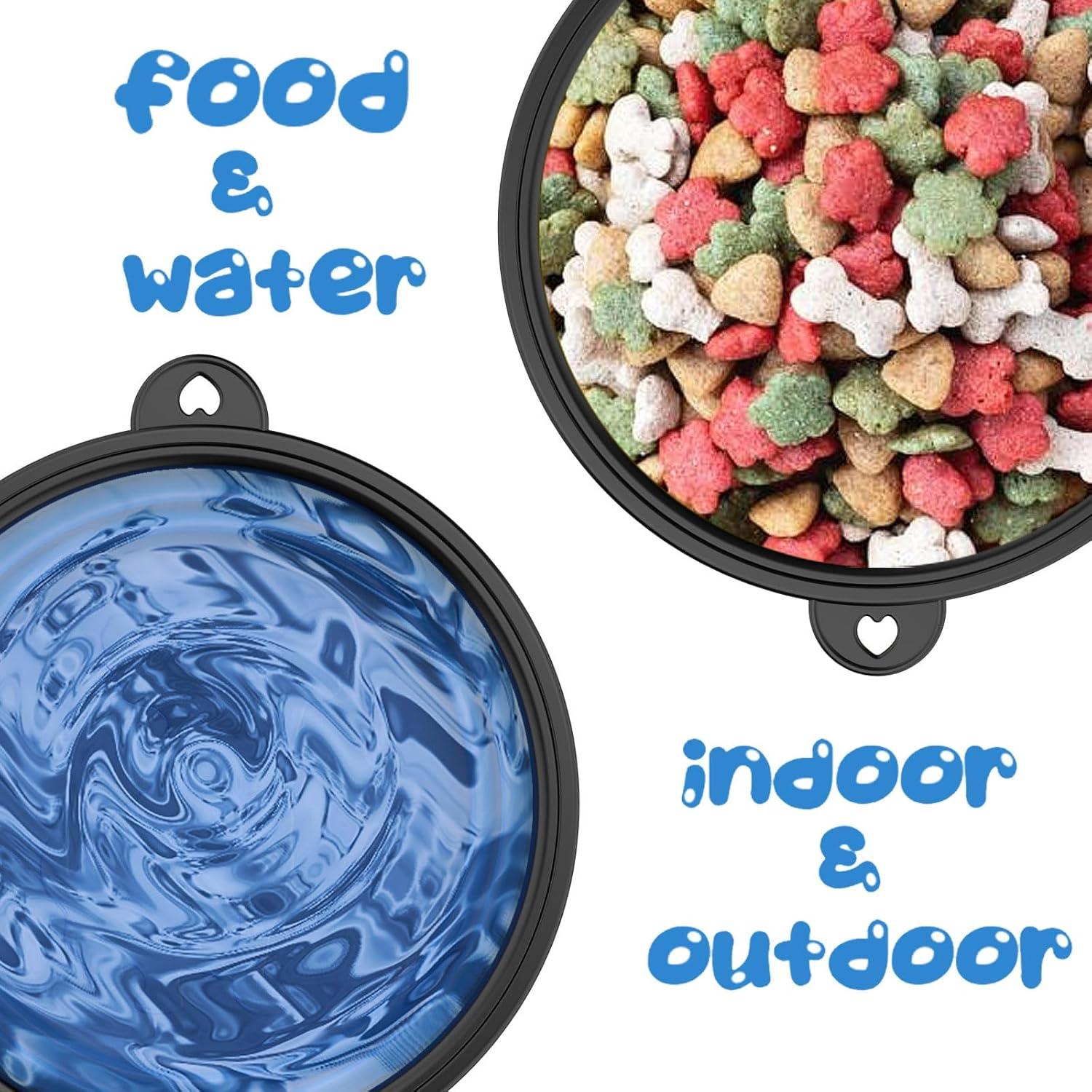 Paquete de 2 Cuencos Plegables Tekcoo 600ml para Mascotas