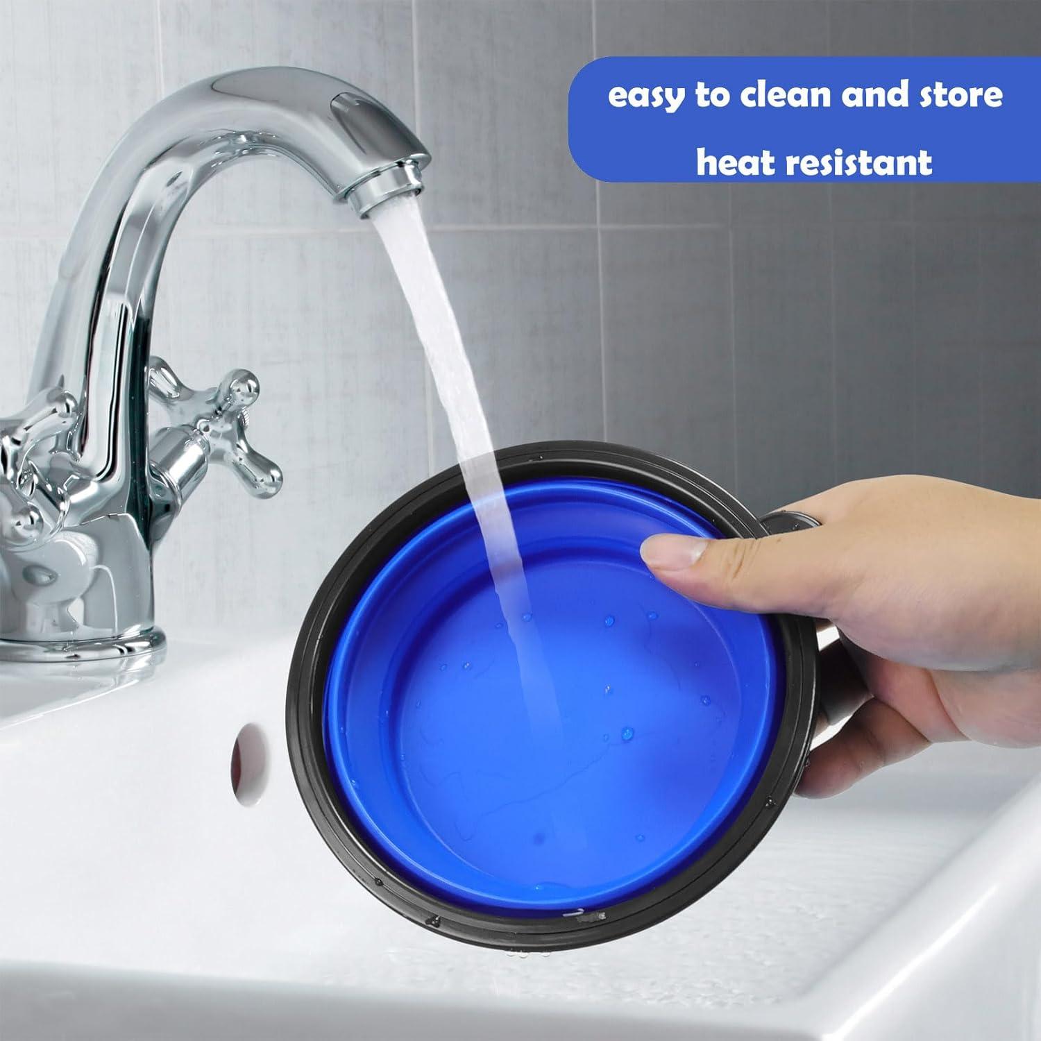 Paquete de 2 Cuencos Plegables Tekcoo 600ml para Mascotas