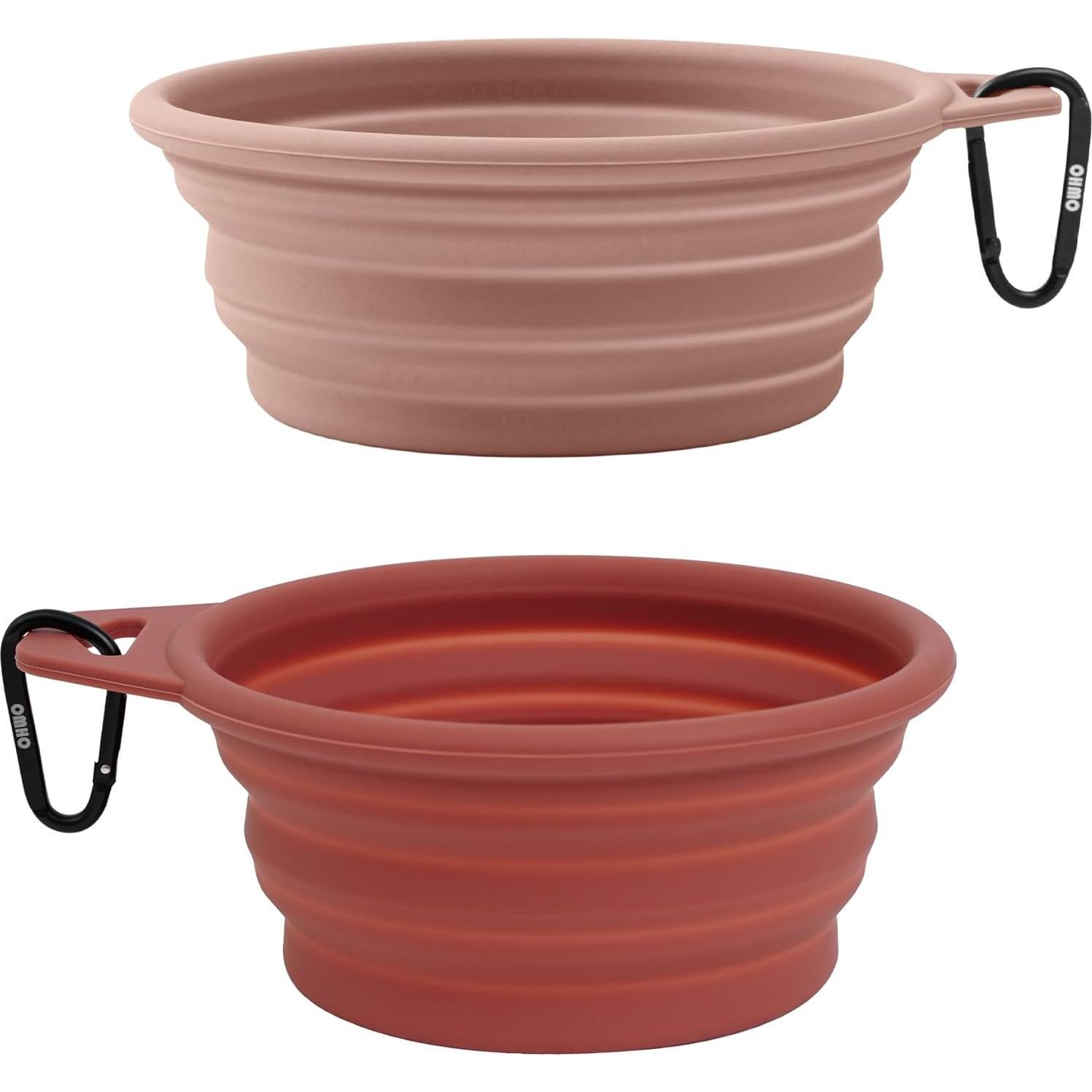 Tazones Plegables para Perros OHMO 400ml - 2 Piezas Silicona