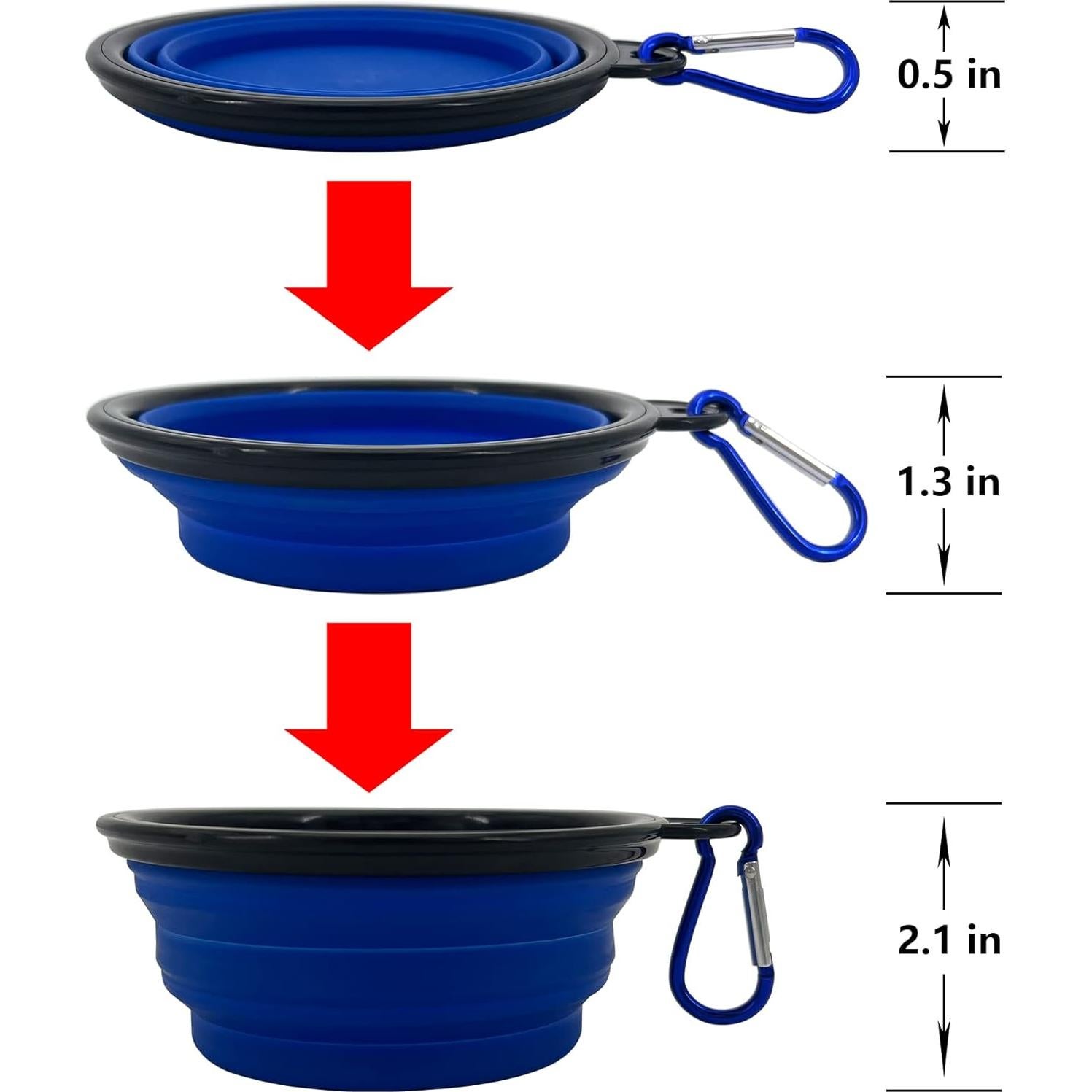 Cuenco Plegable para Perros STKBES - Paquete de 10, Silicona 350ml