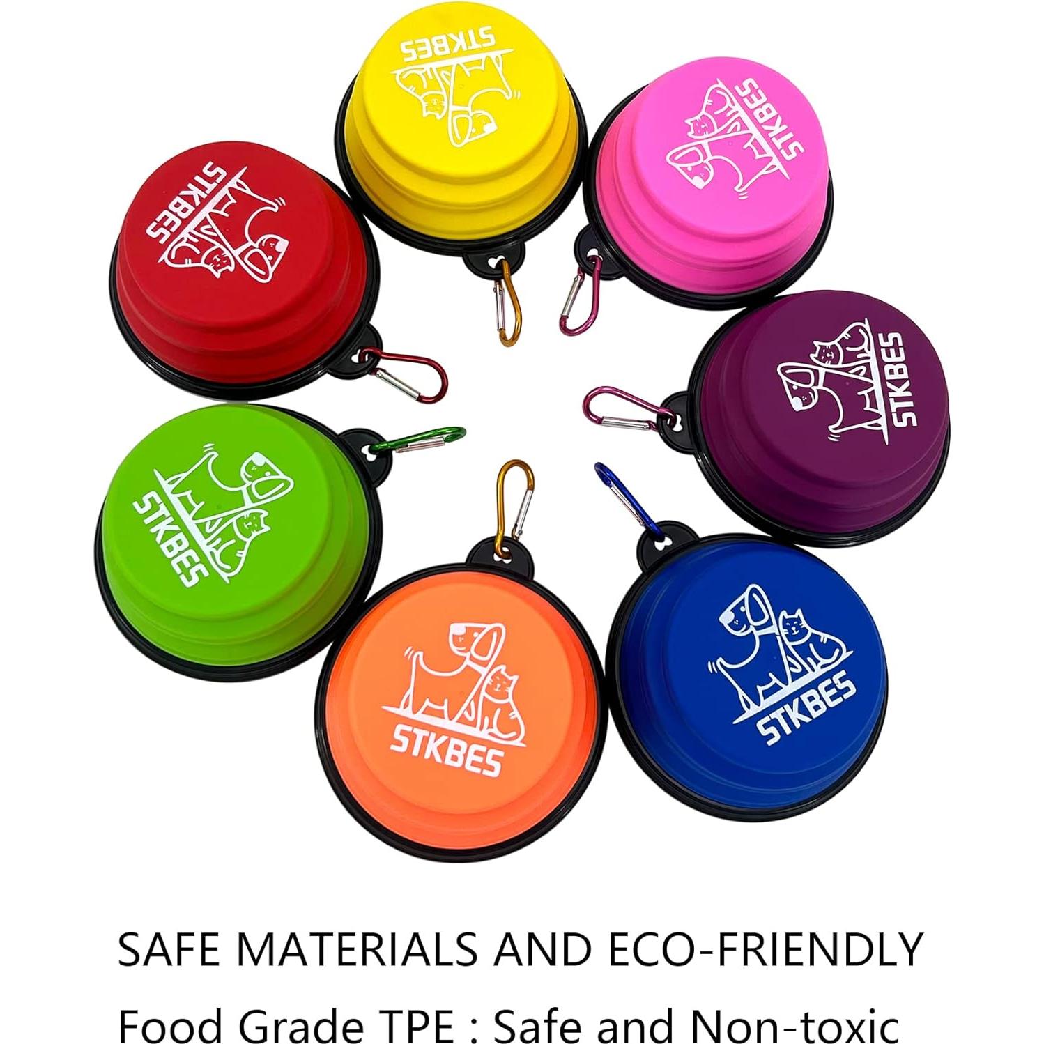 Cuenco Plegable para Perros STKBES - Paquete de 10, Silicona 350ml