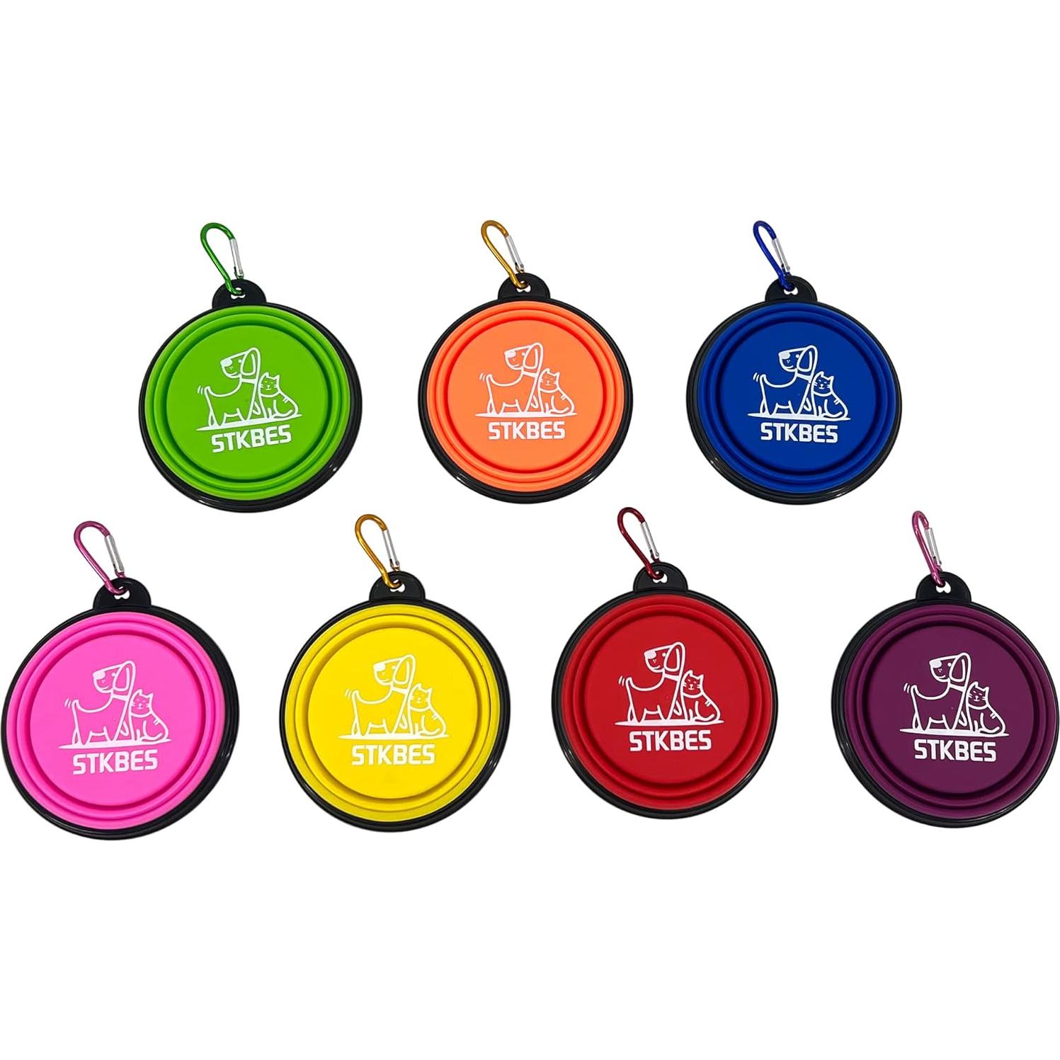 Cuenco Plegable para Perros STKBES - Paquete de 10, Silicona 350ml