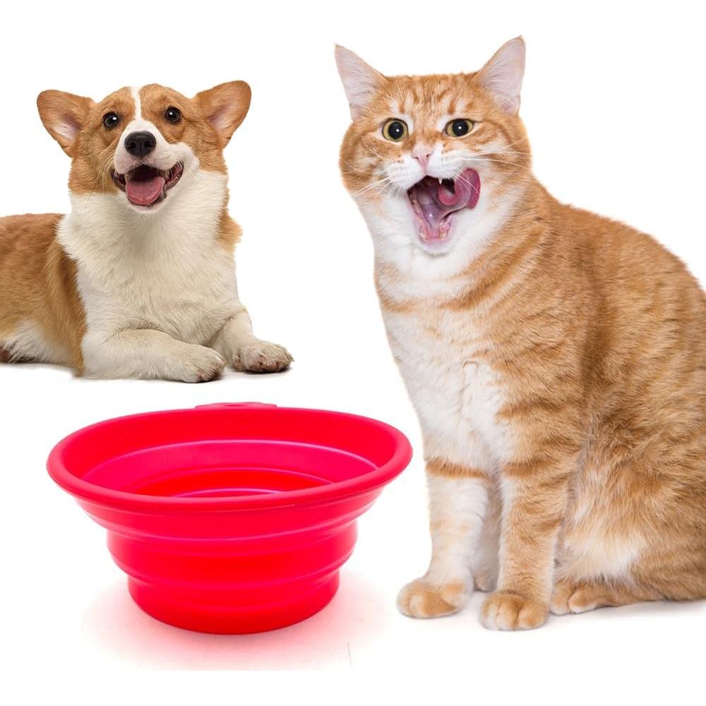 Tazón Plegable Grande LJAUTOJK para Perros y Gatos - 2 Unidades