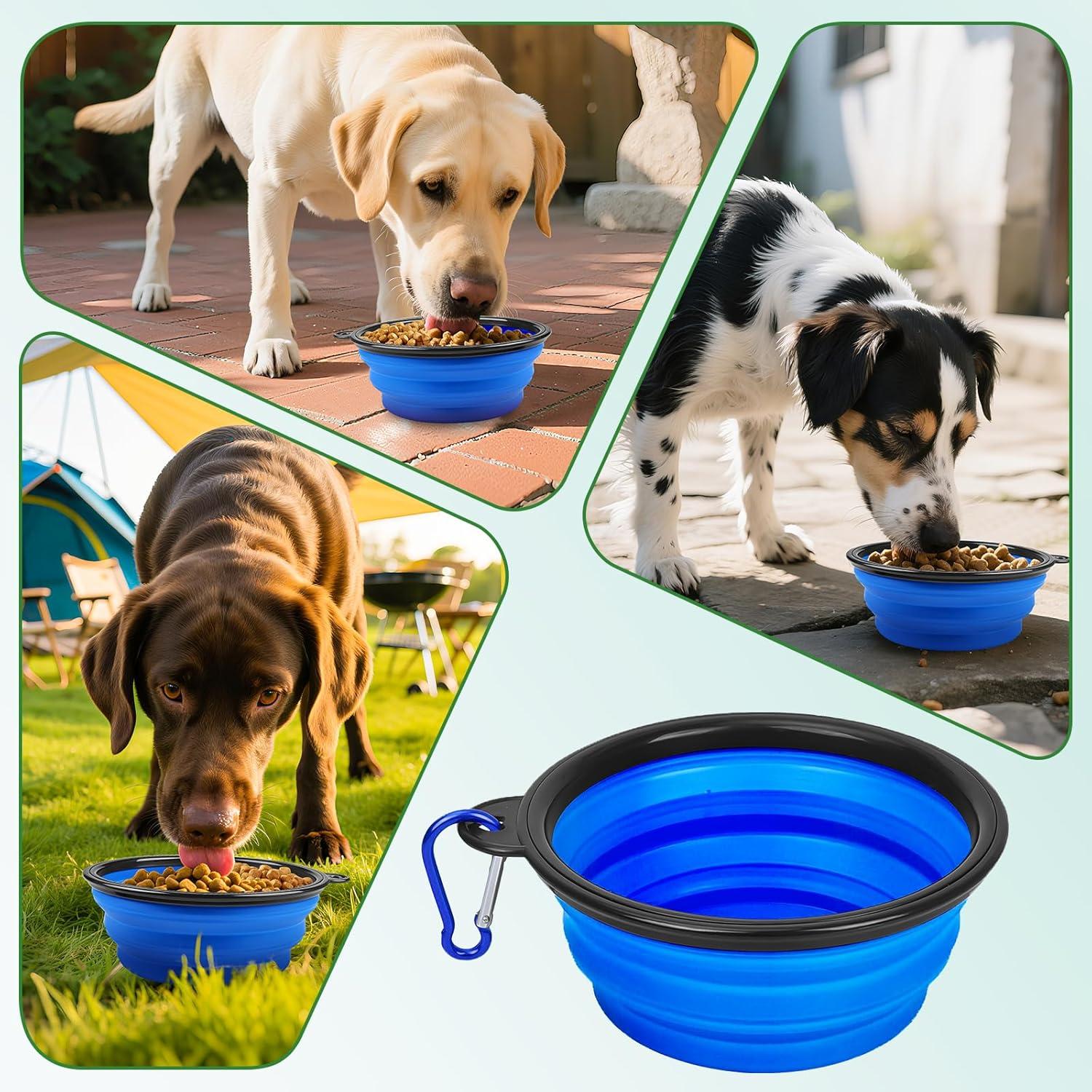 Tazones de Viaje Plegables para Perros Blusaryme 473ml