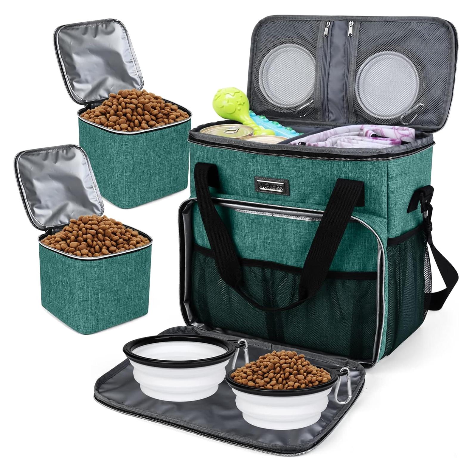 Conjunto de Viaje para Mascotas BAGLHER Gris y Verde 20L