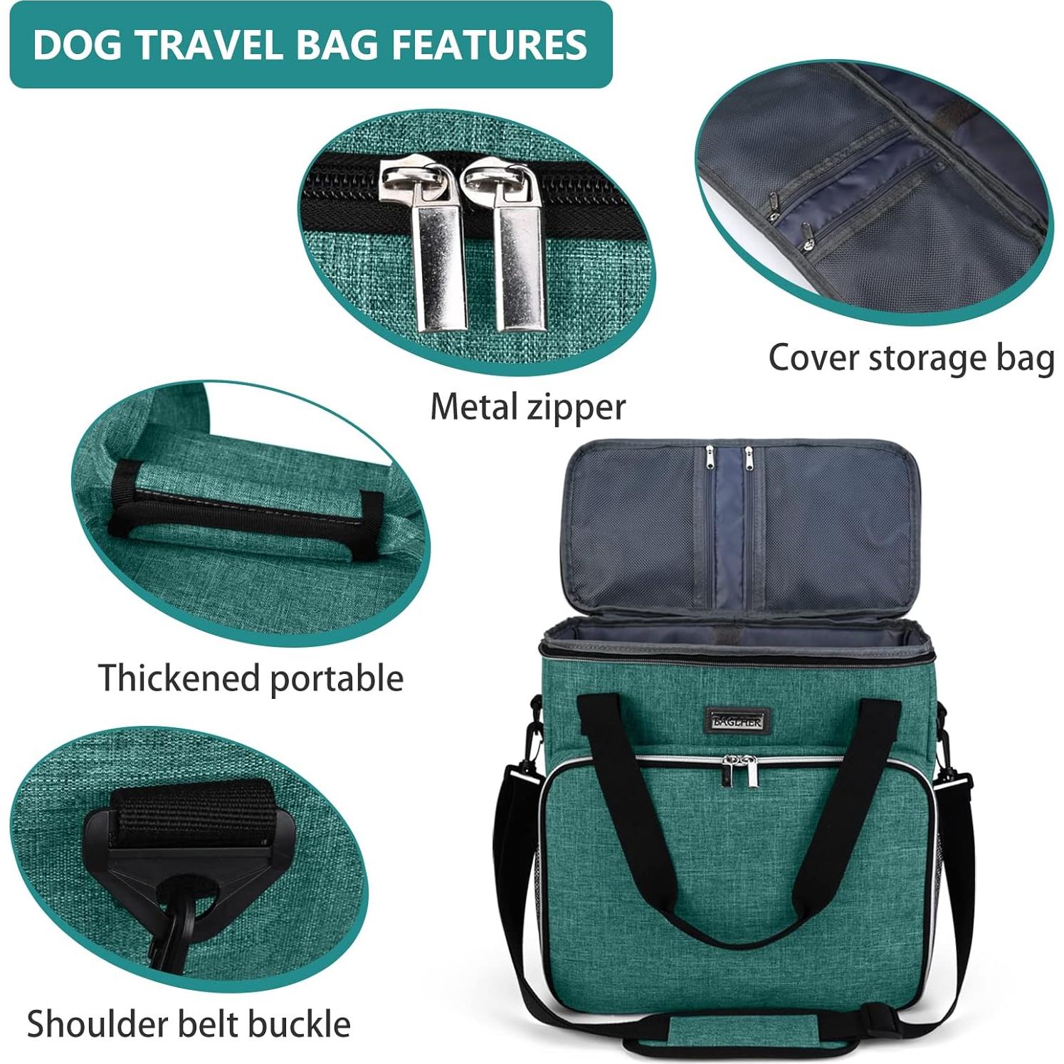 Conjunto de Viaje para Mascotas BAGLHER Gris y Verde 20L