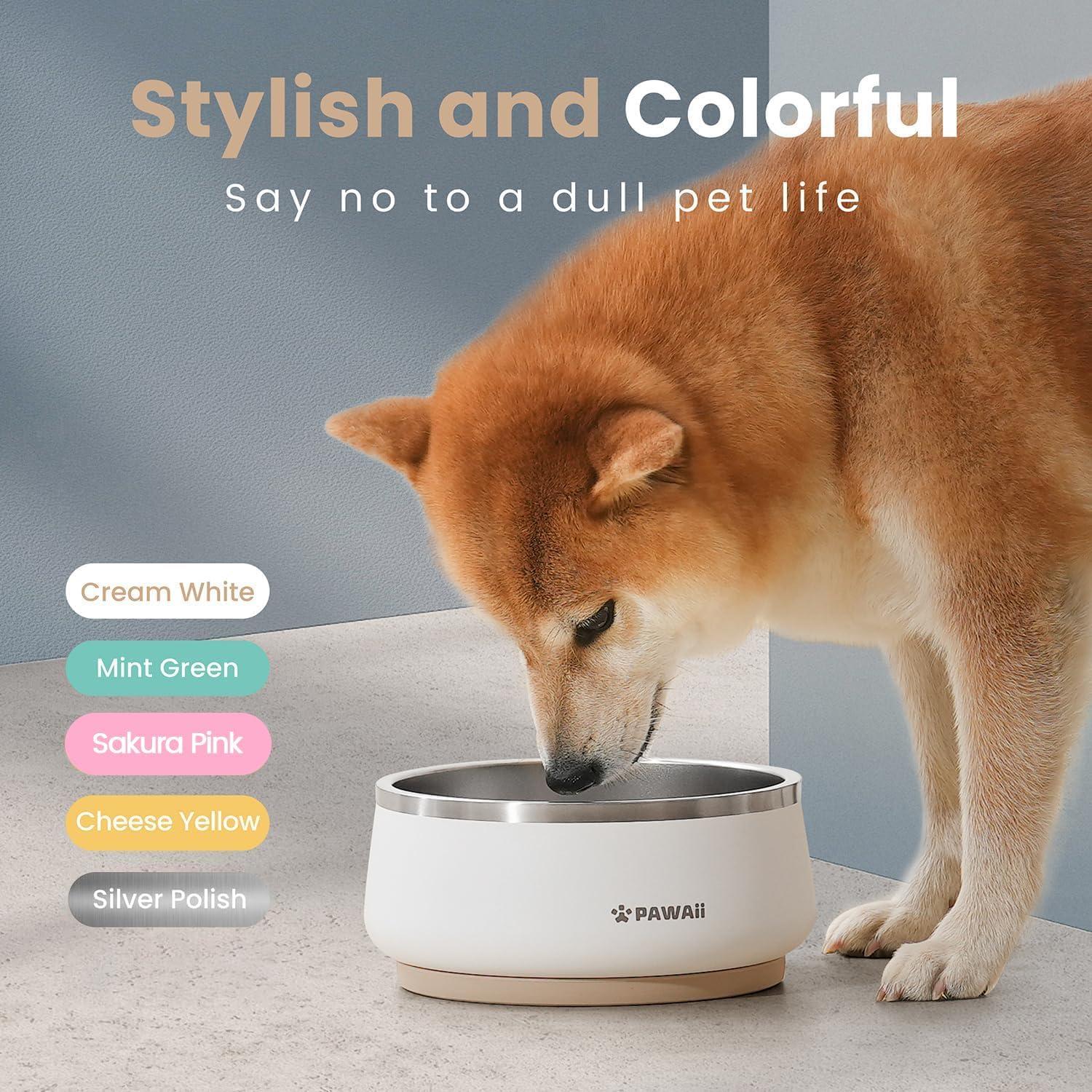 Tazón de Comida y Agua para Perros Pawaii 1.01L Acero Inoxidable