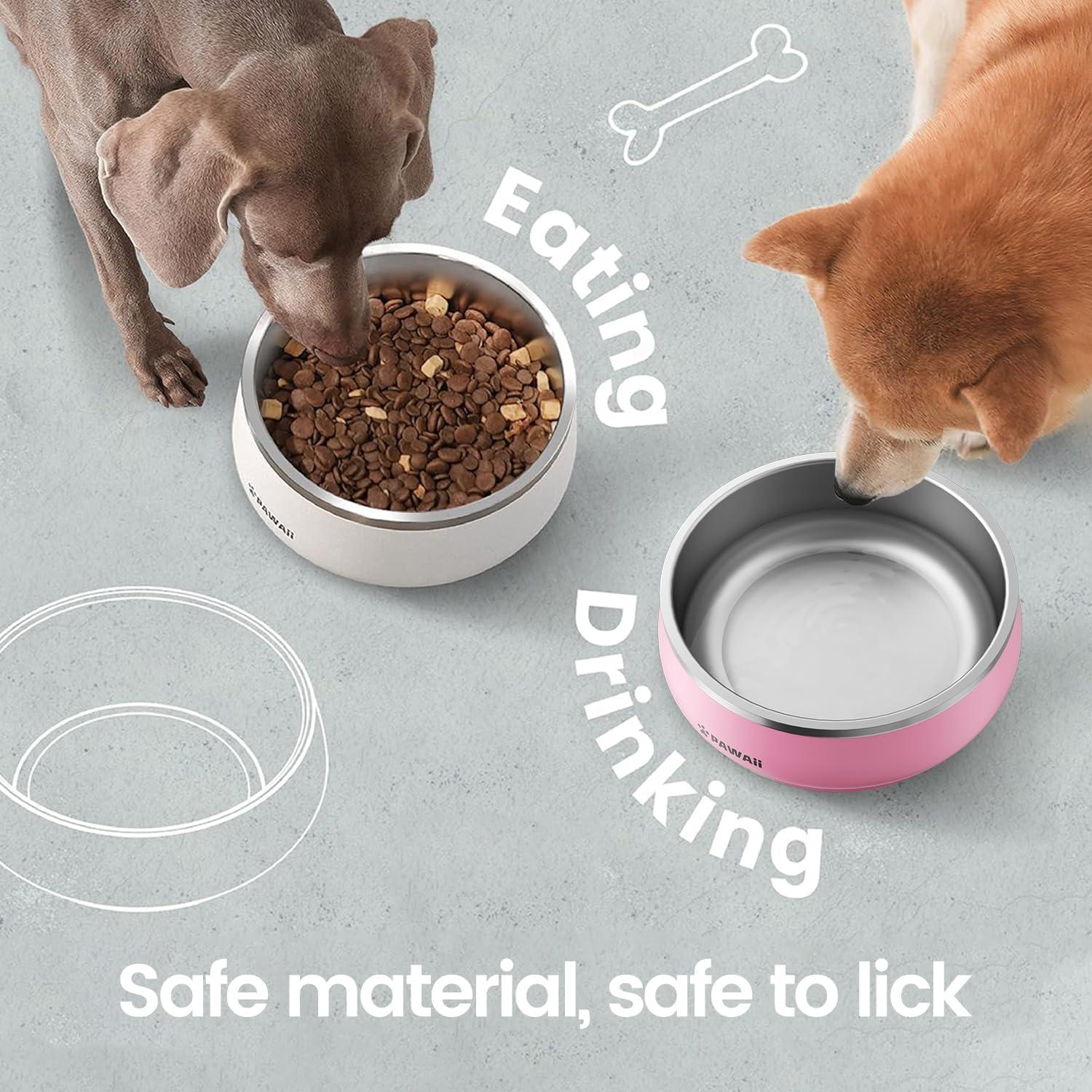 Tazón de Comida y Agua para Perros Pawaii 1.01L Acero Inoxidable