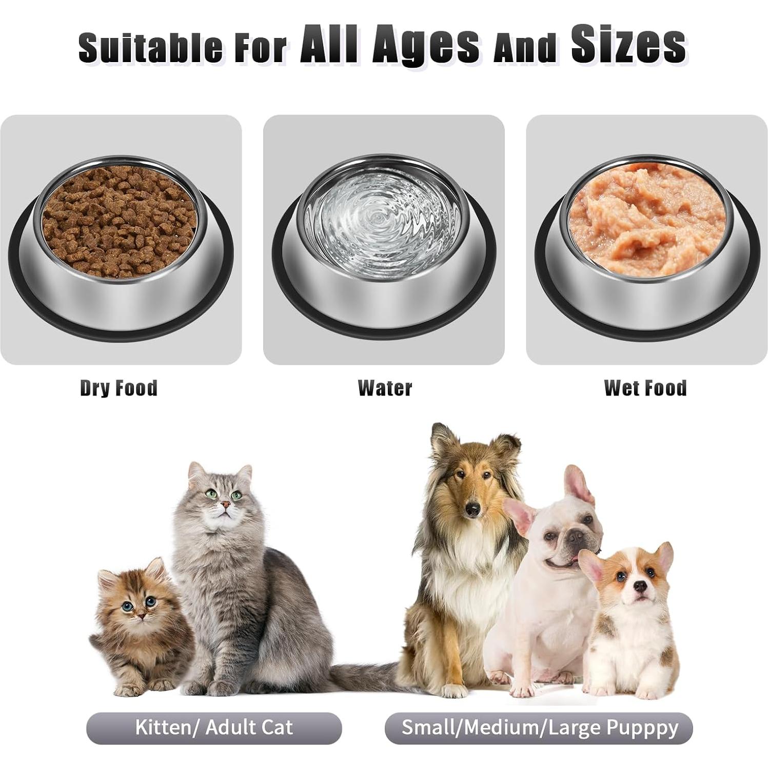 Juego de 3 Tazones Antideslizantes para Perros Serentive 368 ml