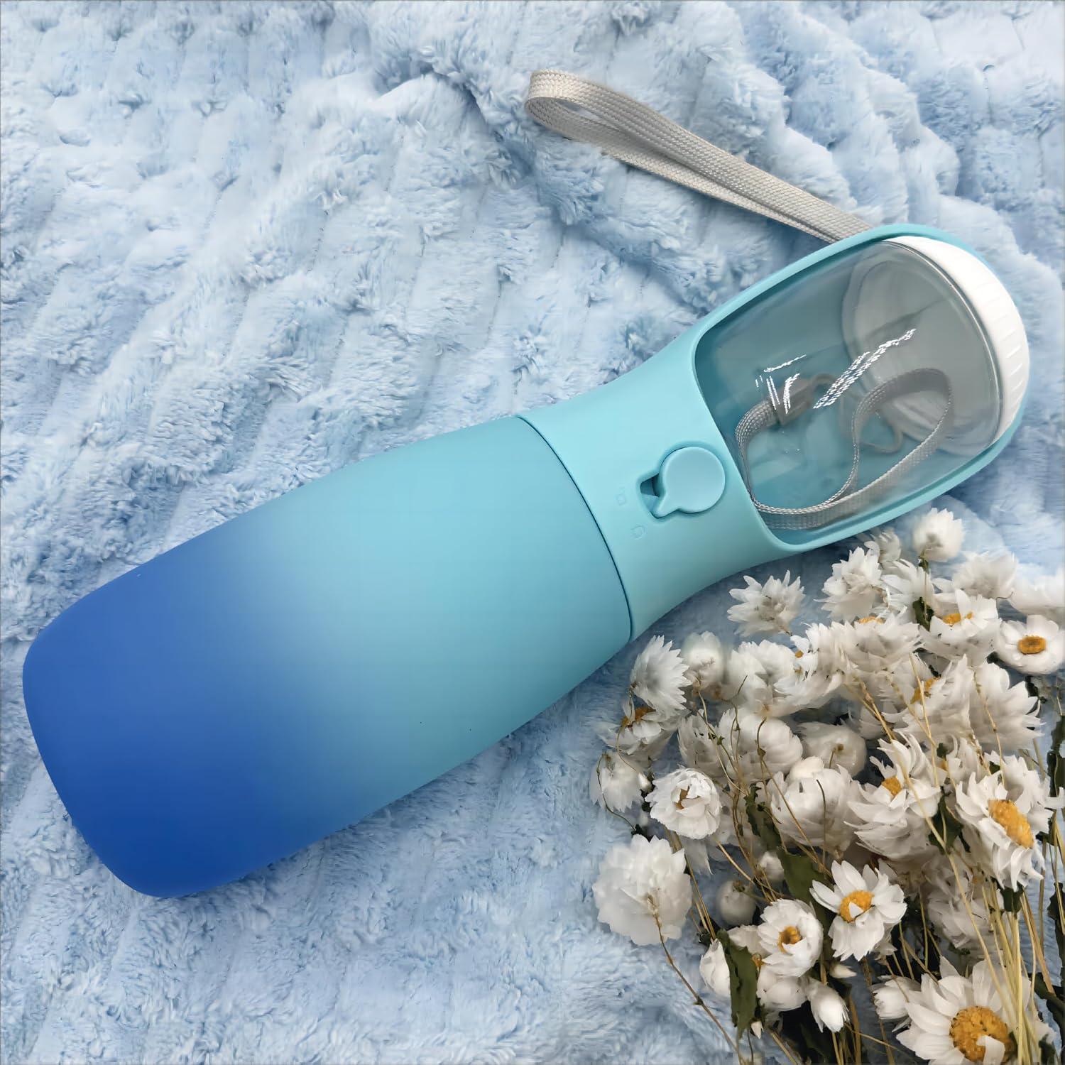 Botella de Agua para Perros Mitocapy 19Oz Portátil Azul