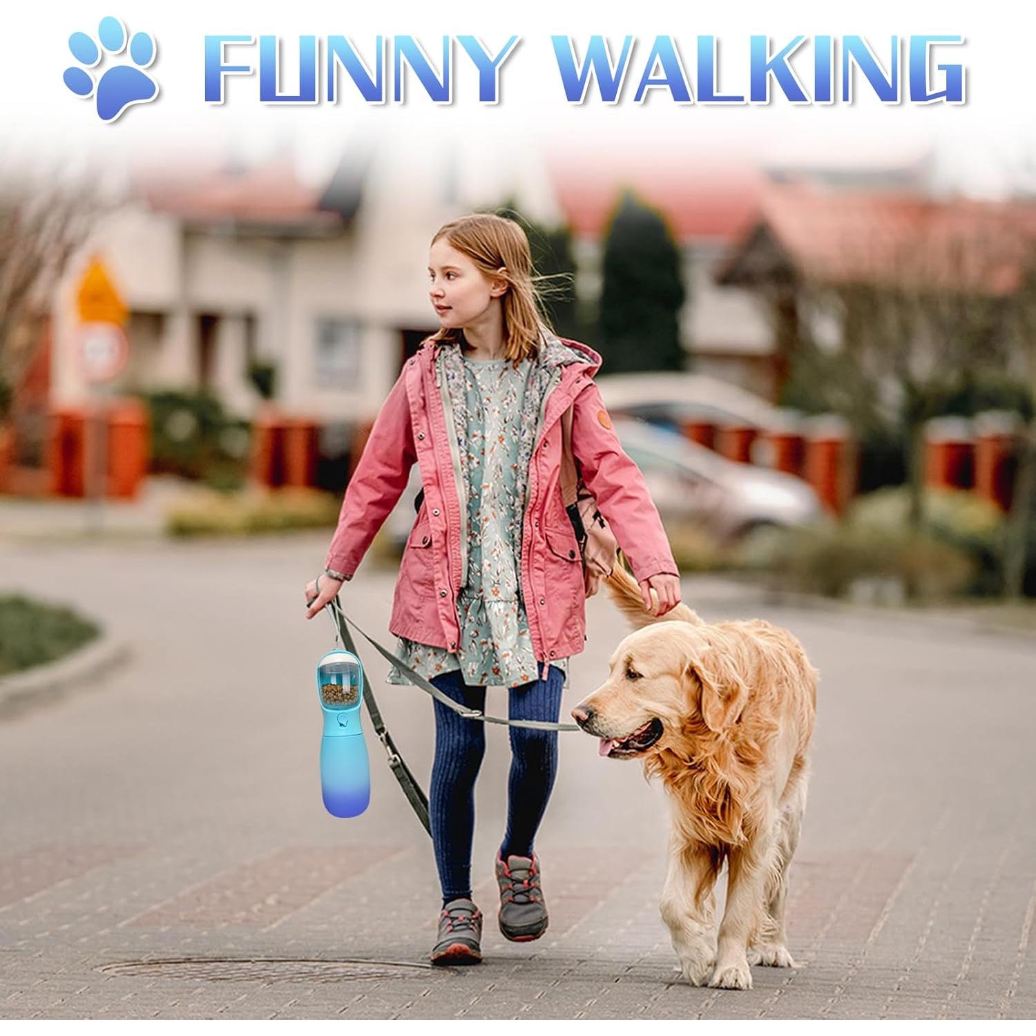 Botella de Agua para Perros Mitocapy 19Oz Portátil Azul